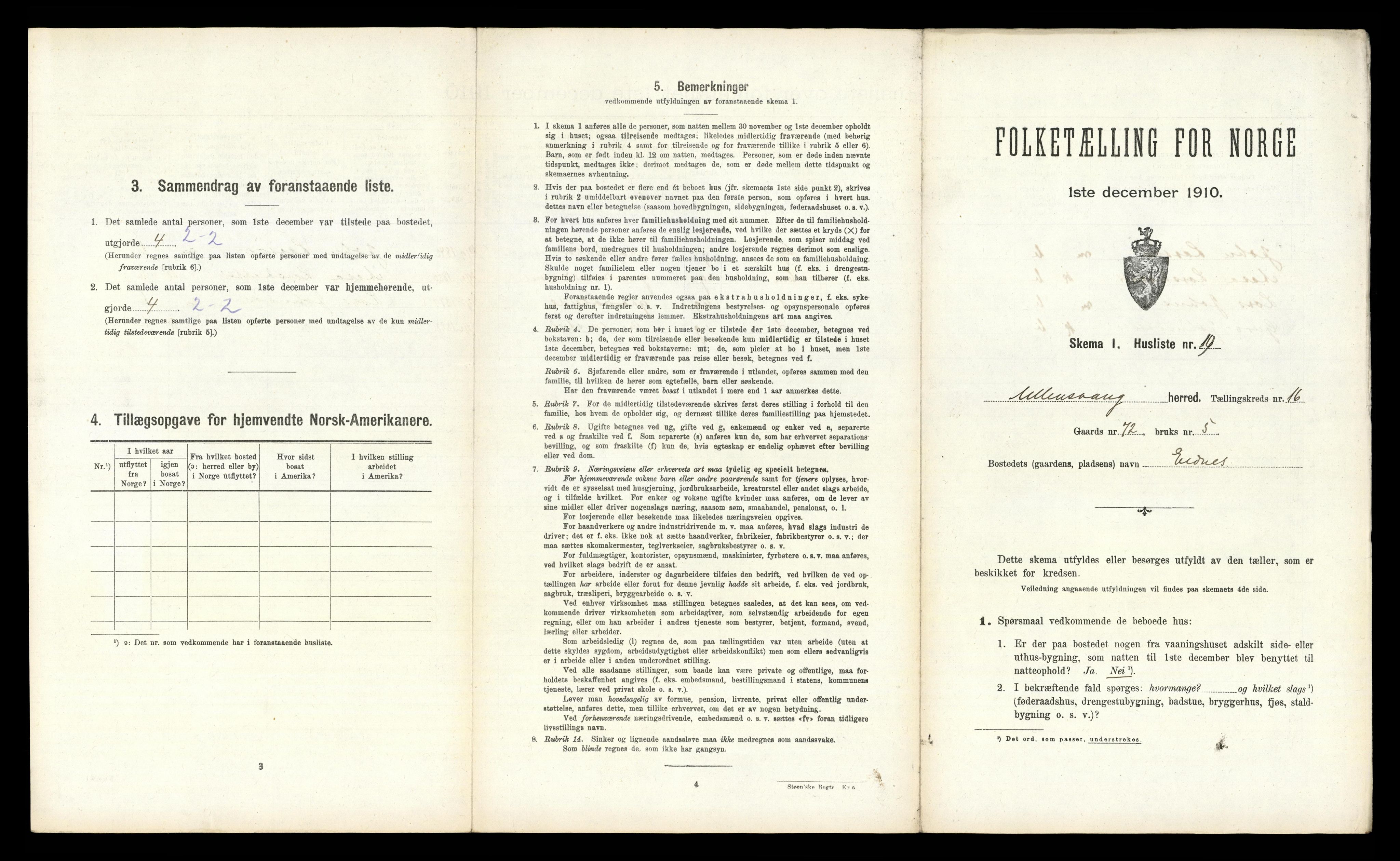 RA, Folketelling 1910 for 1230 Ullensvang herred, 1910, s. 2003