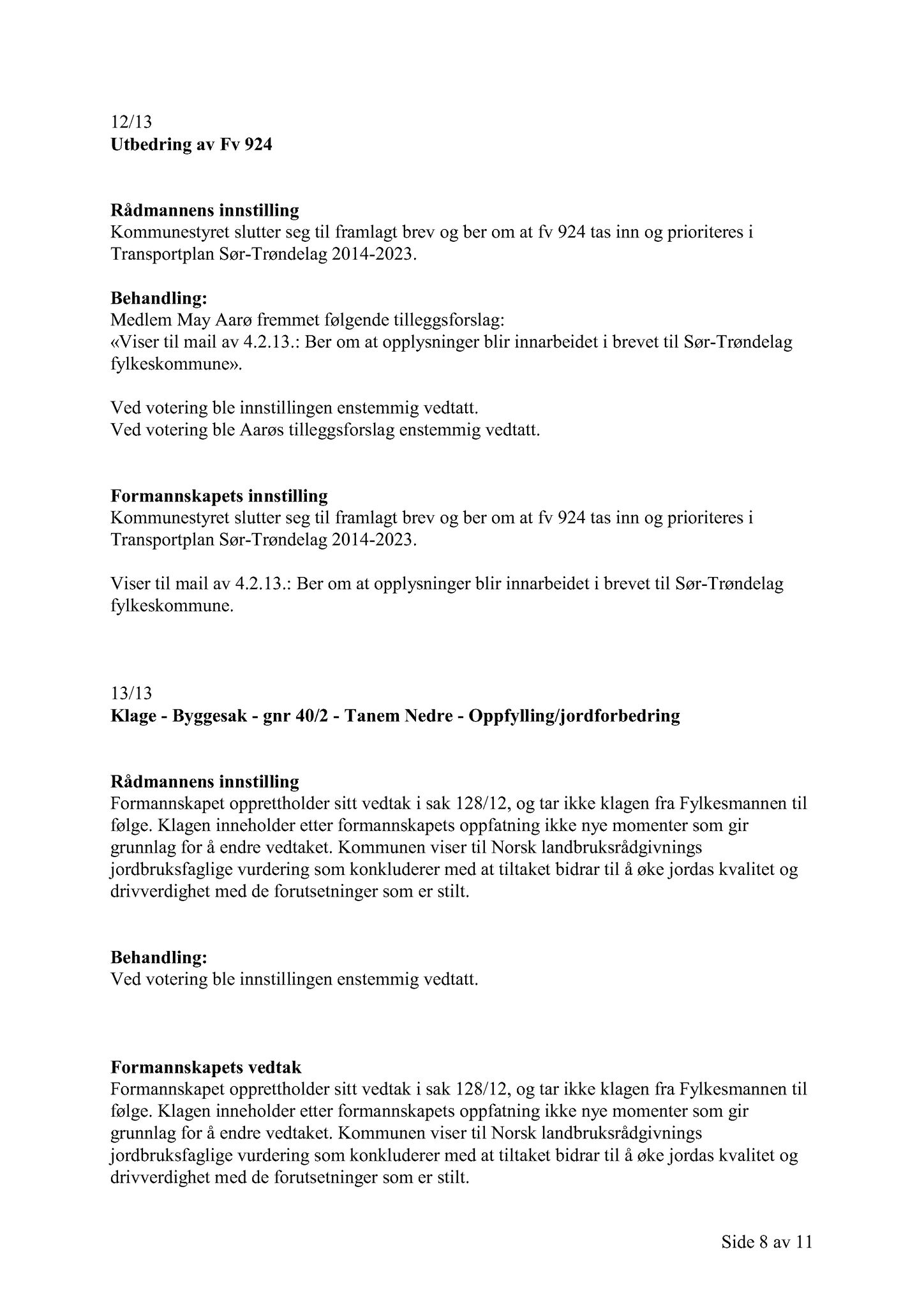 Klæbu Kommune, TRKO/KK/02-FS/L006: Formannsskapet - Møtedokumenter, 2013, s. 402