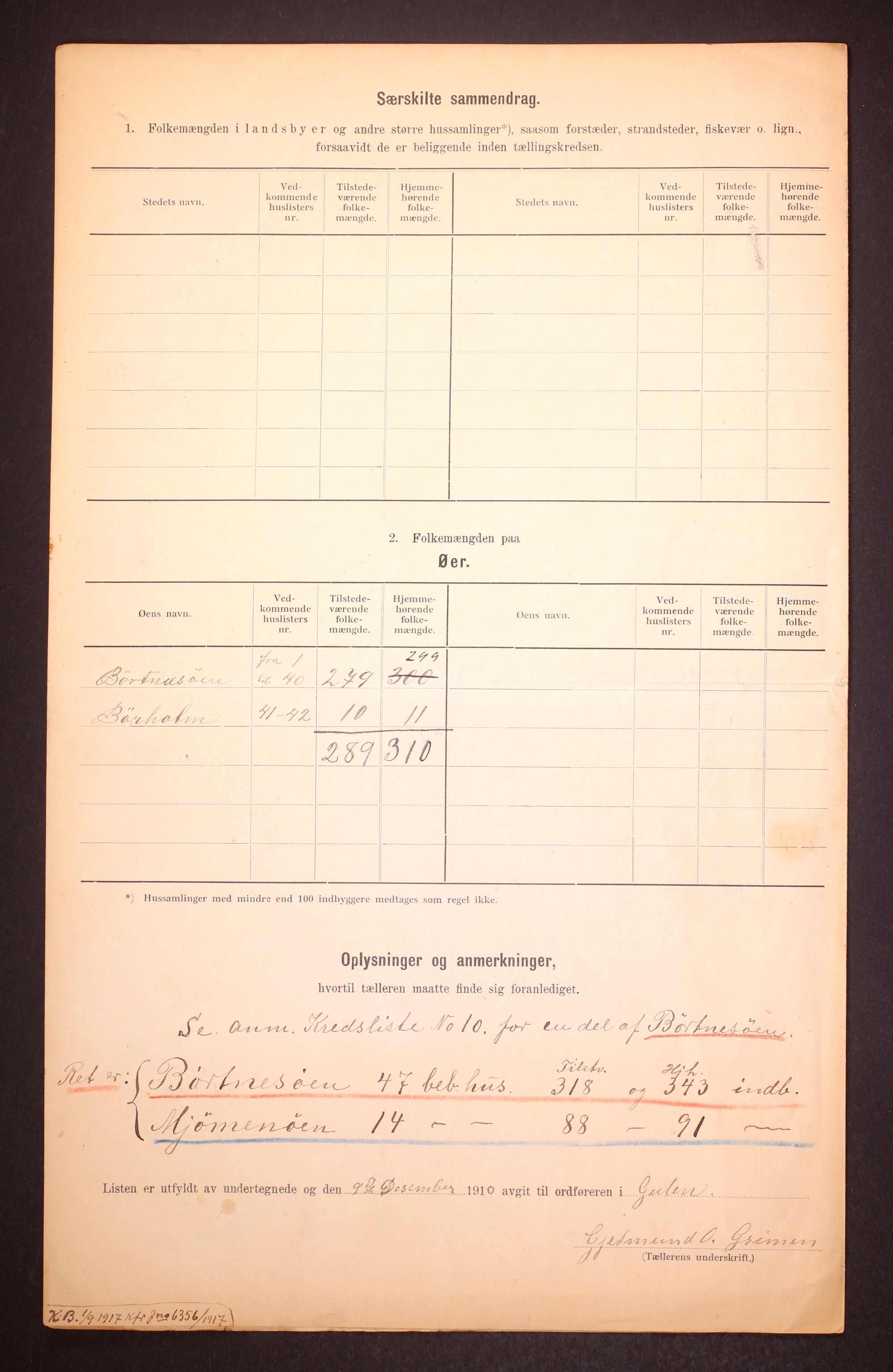 RA, Folketelling 1910 for 1411 Gulen herred, 1910, s. 36