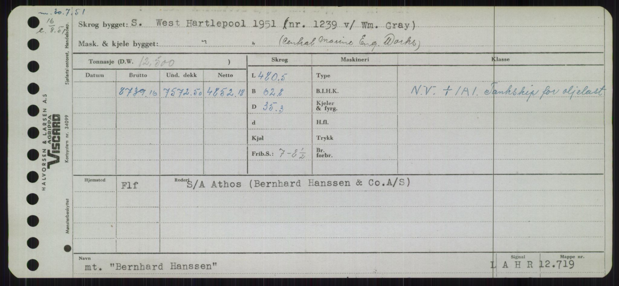 Sjøfartsdirektoratet med forløpere, Skipsmålingen, AV/RA-S-1627/H/Hb/L0001: Fartøy, A-D, s. 237