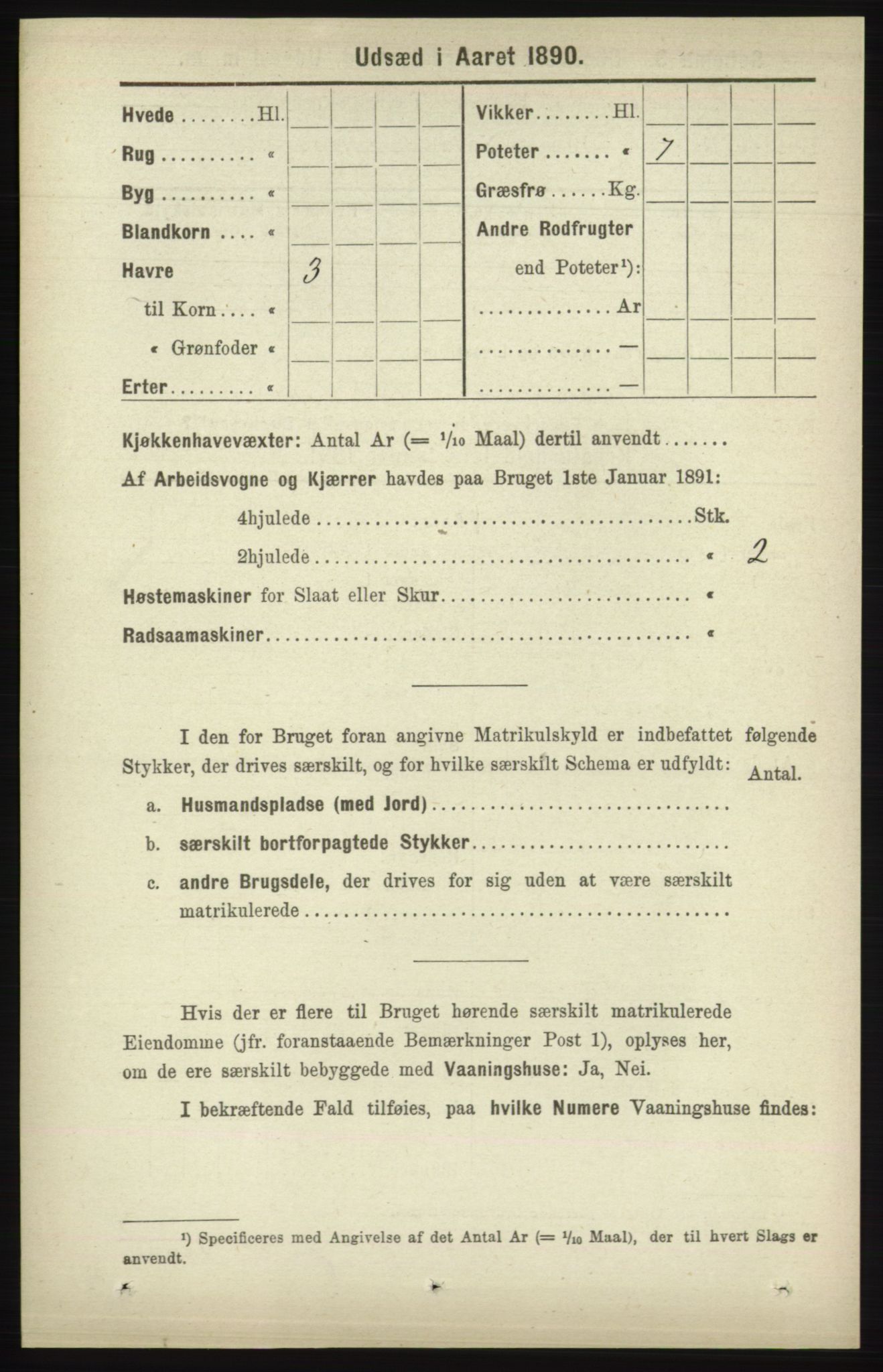 RA, Folketelling 1891 for 1041 Vanse herred, 1891, s. 10098