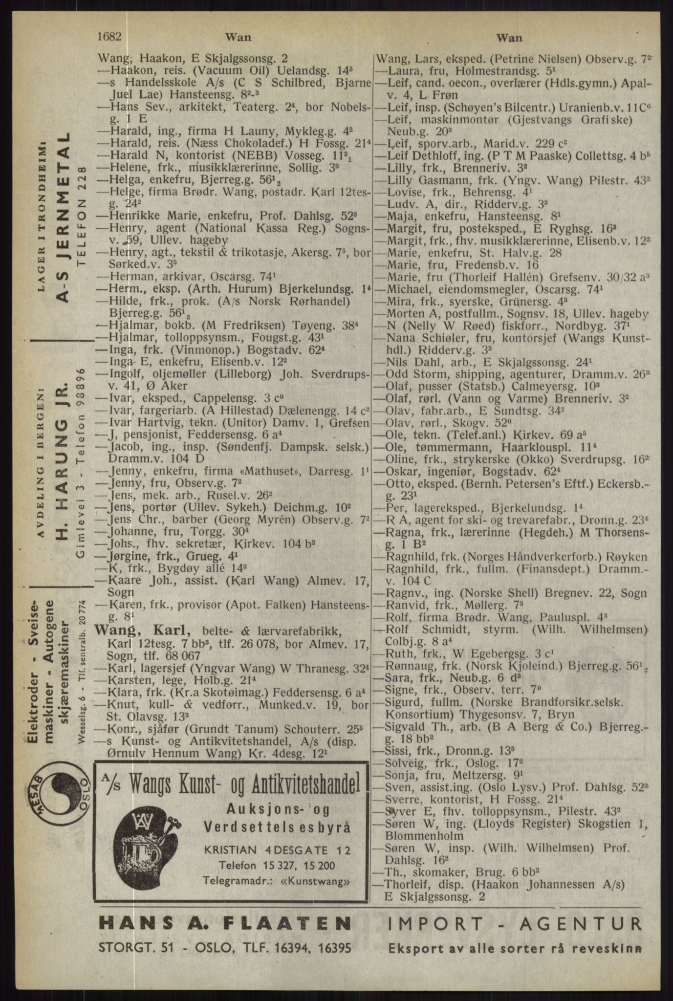 Kristiania/Oslo adressebok, PUBL/-, 1944, s. 1682