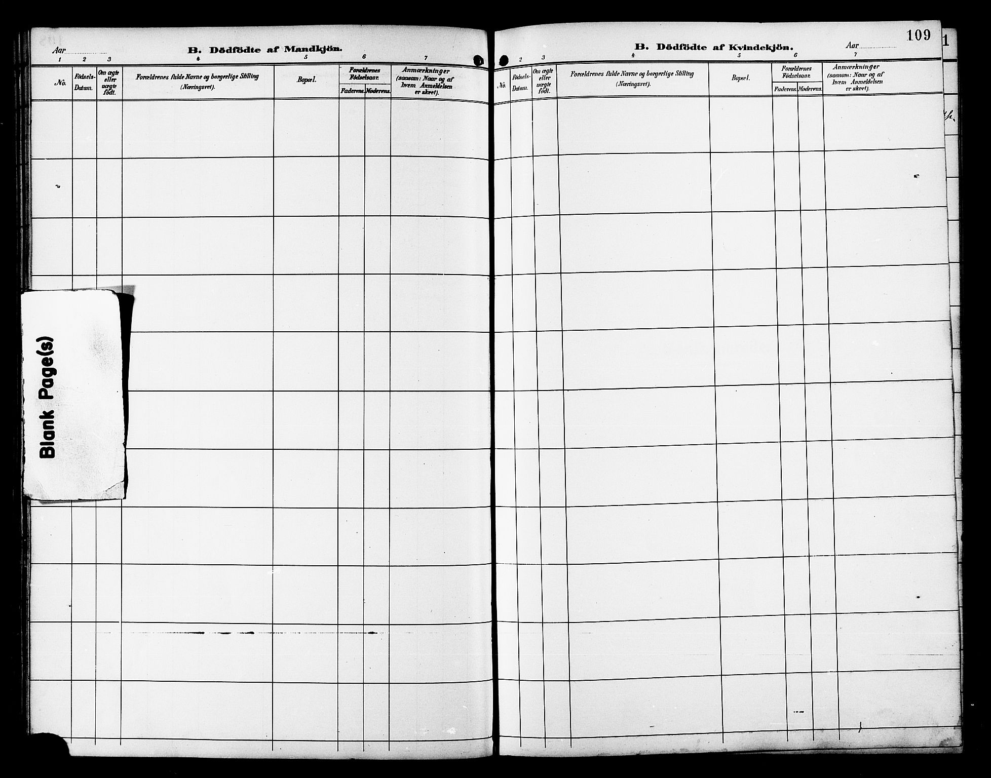 Skjervøy sokneprestkontor, SATØ/S-1300/H/Ha/Hab/L0021klokker: Klokkerbok nr. 21, 1893-1910, s. 109