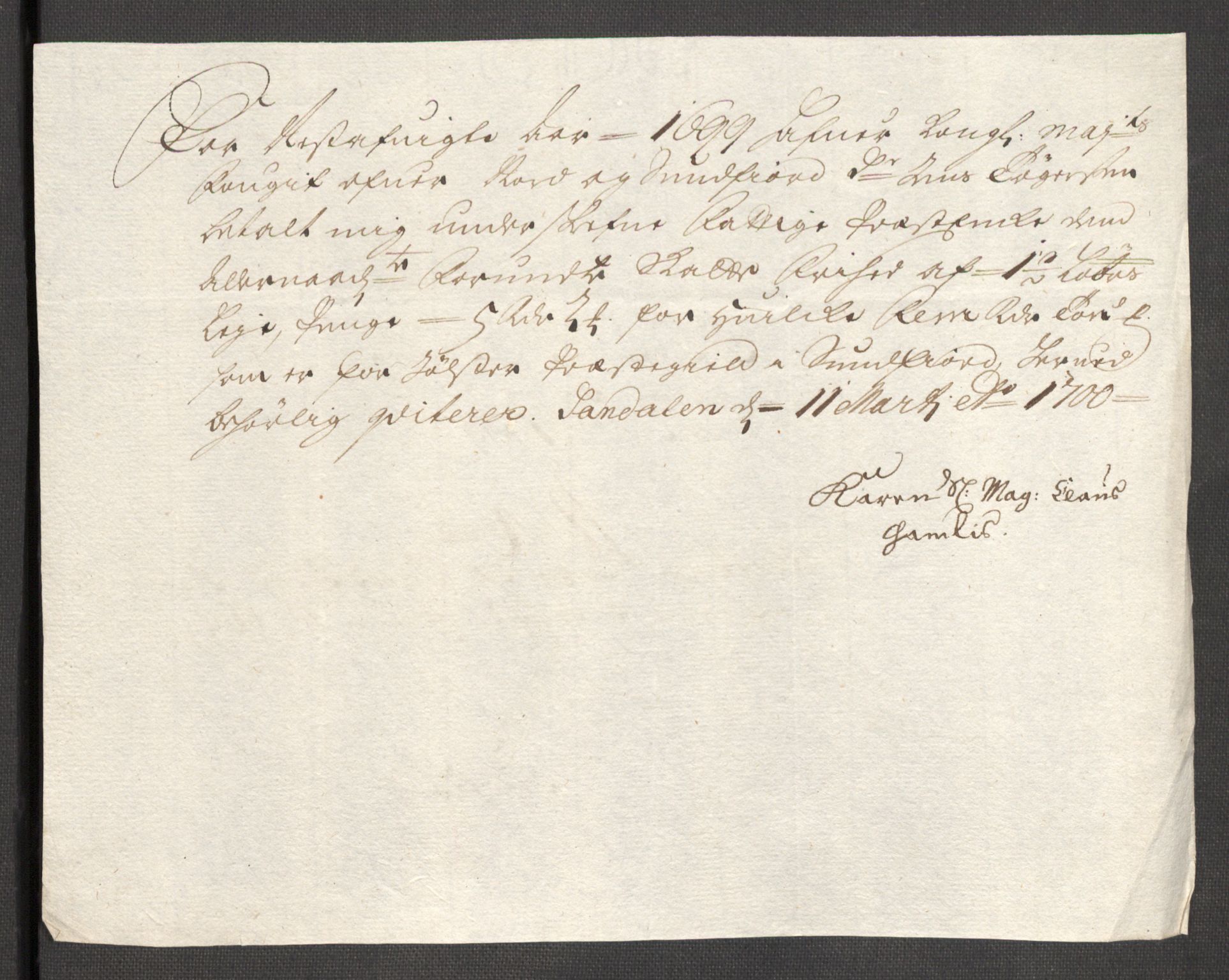 Rentekammeret inntil 1814, Reviderte regnskaper, Fogderegnskap, RA/EA-4092/R53/L3424: Fogderegnskap Sunn- og Nordfjord, 1699, s. 338