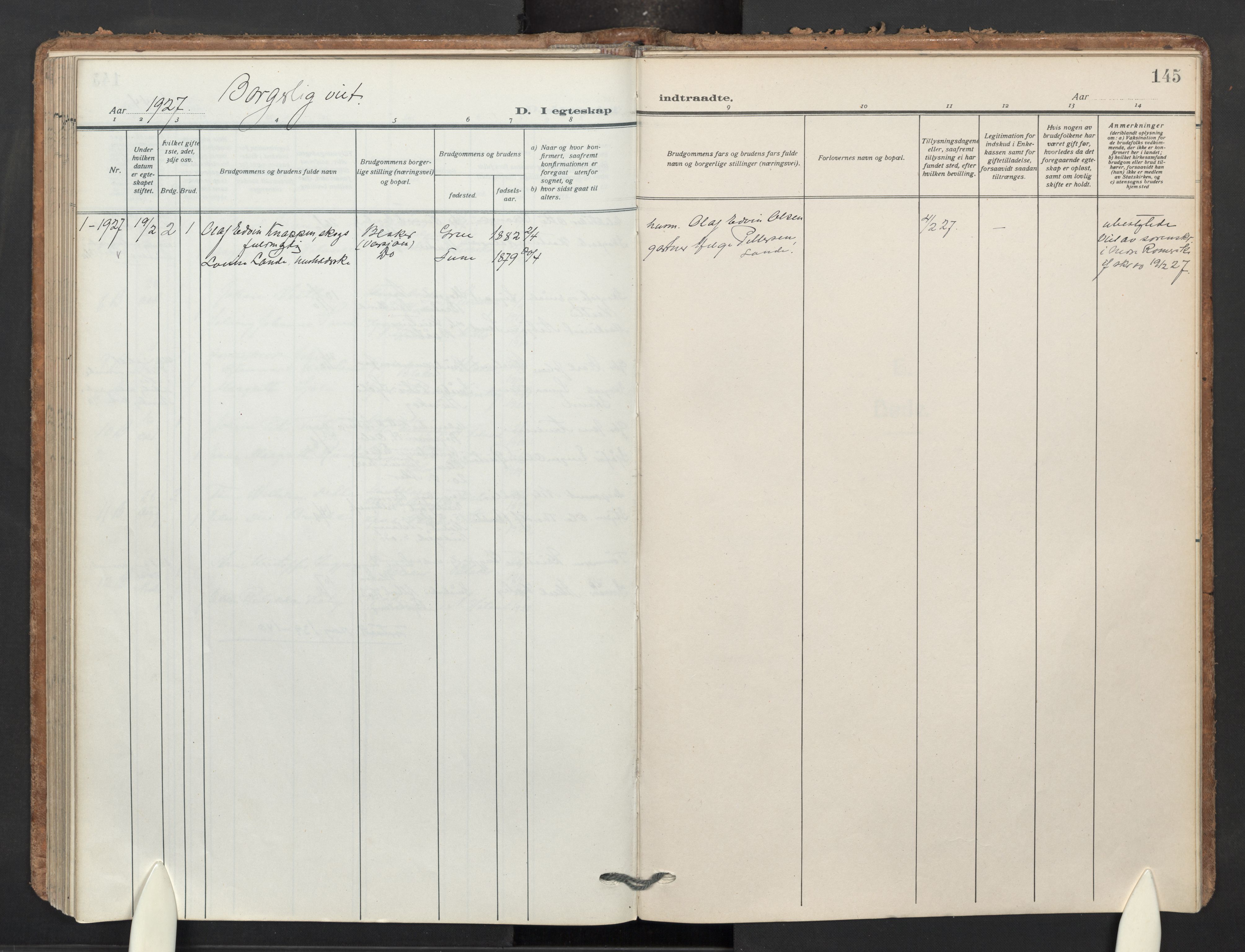 Aurskog prestekontor Kirkebøker, AV/SAO-A-10304a/F/Fb: Ministerialbok nr. II 5, 1918-1948, s. 145