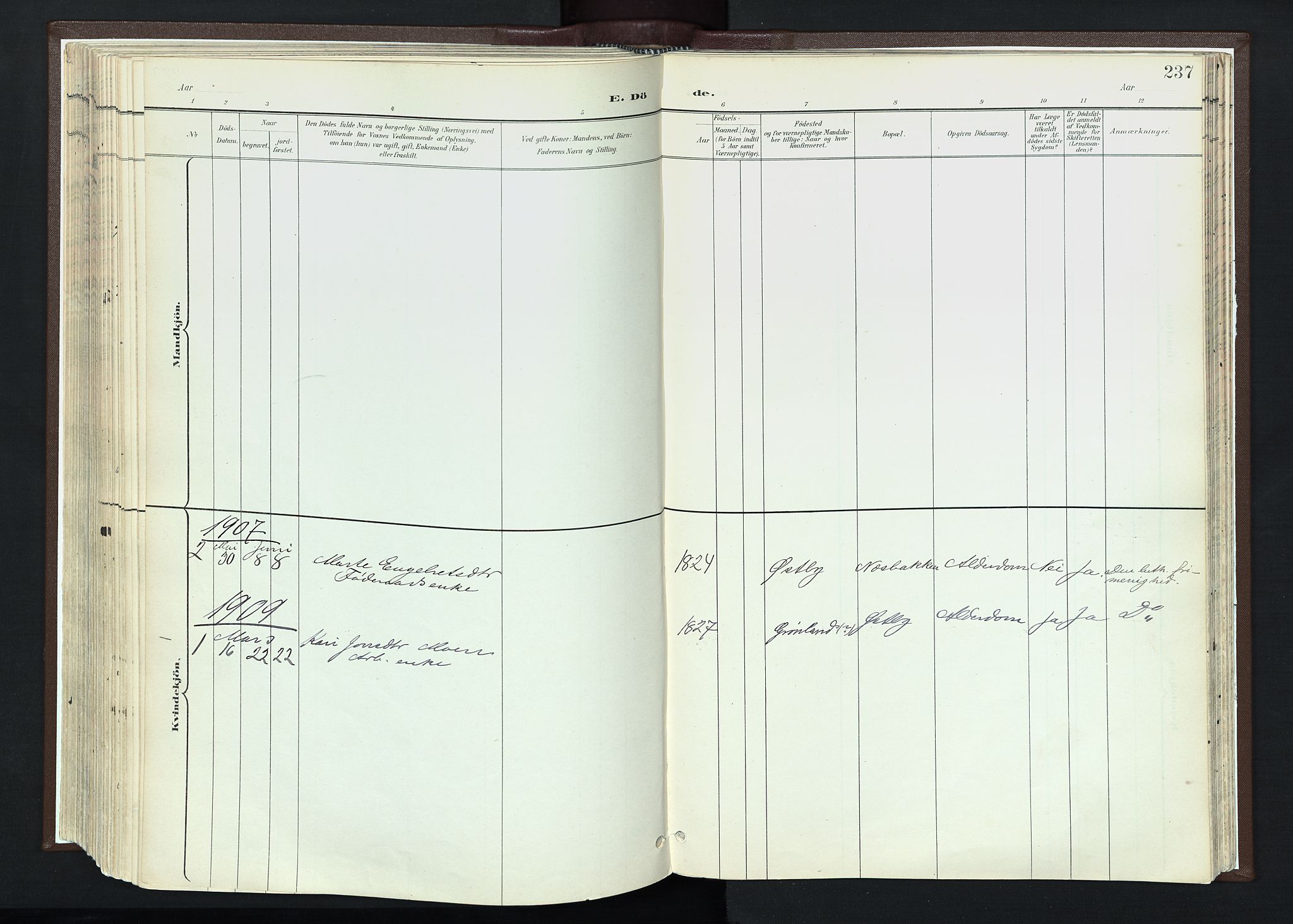 Trysil prestekontor, SAH/PREST-046/H/Ha/Haa/L0013: Ministerialbok nr. 13, 1898-1911, s. 237