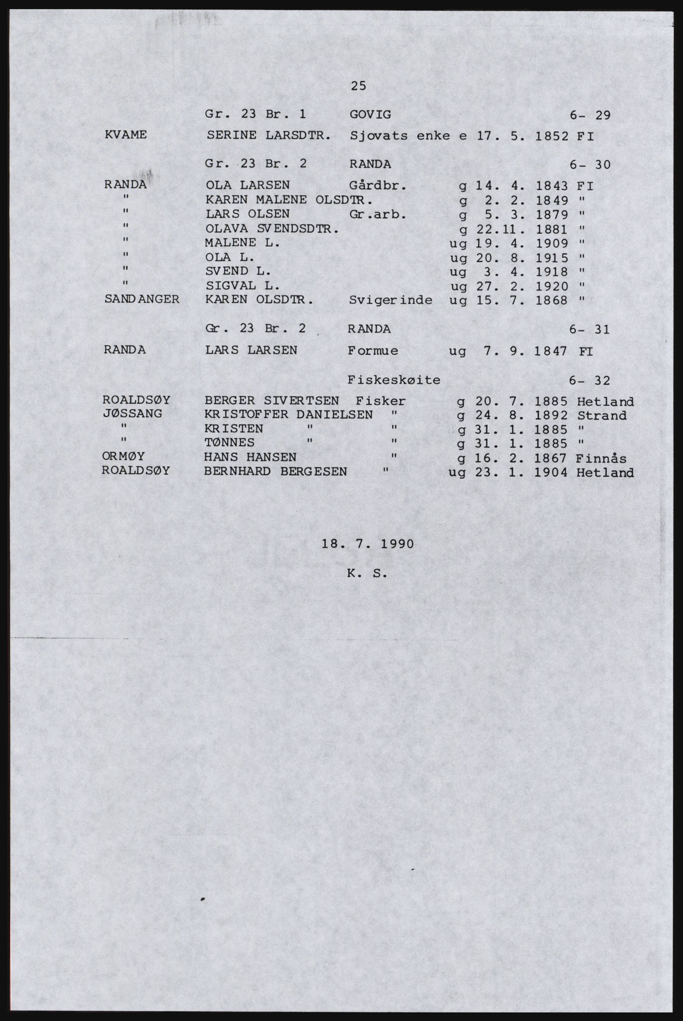 SAST, Avskrift av folketellingen 1920 for Indre Ryfylke, 1920, s. 119