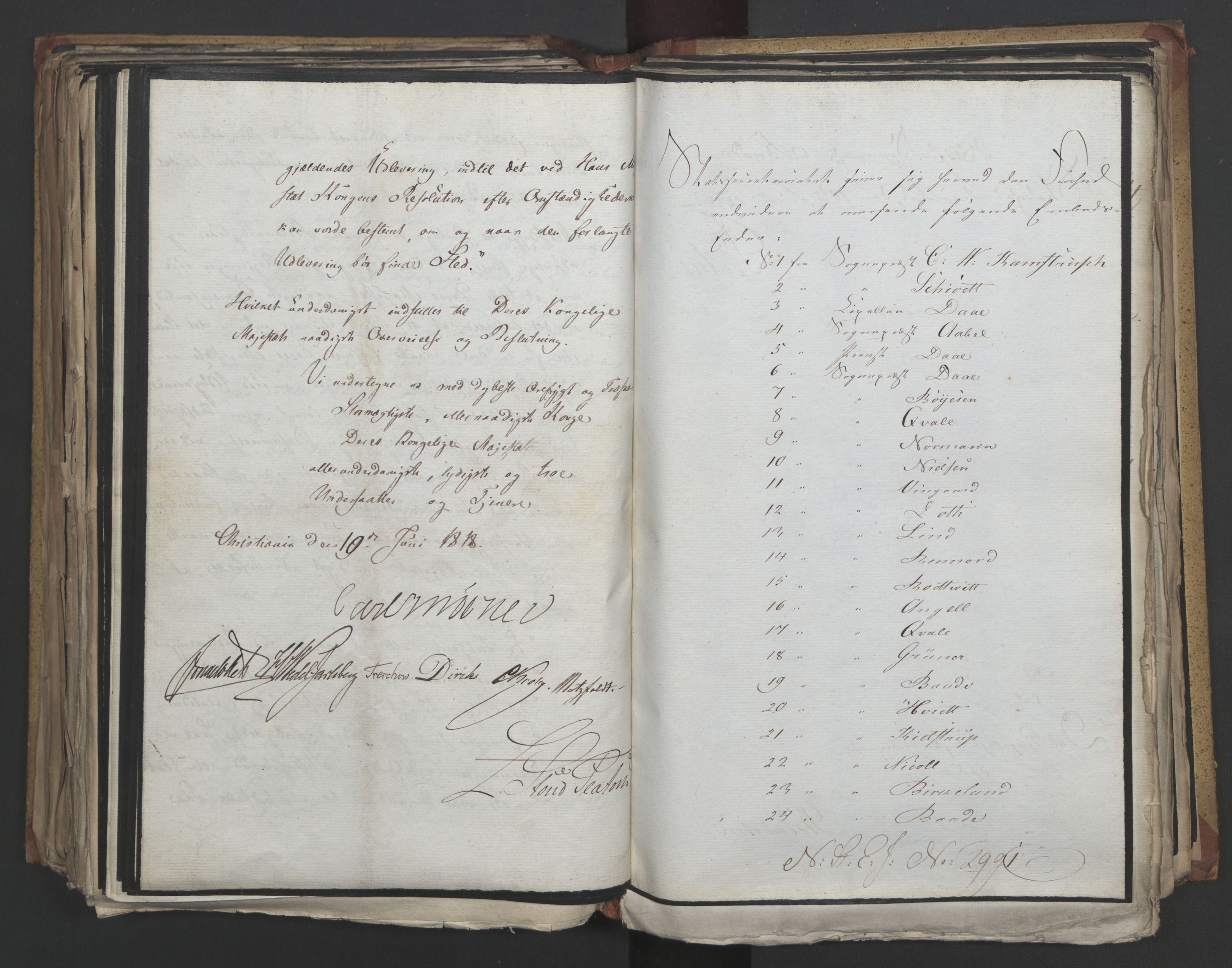 Statsrådsavdelingen i Stockholm, RA/S-1003/D/Da/L0014: Regjeringsinnstillinger nr. 2890-3057, 1818, s. 406