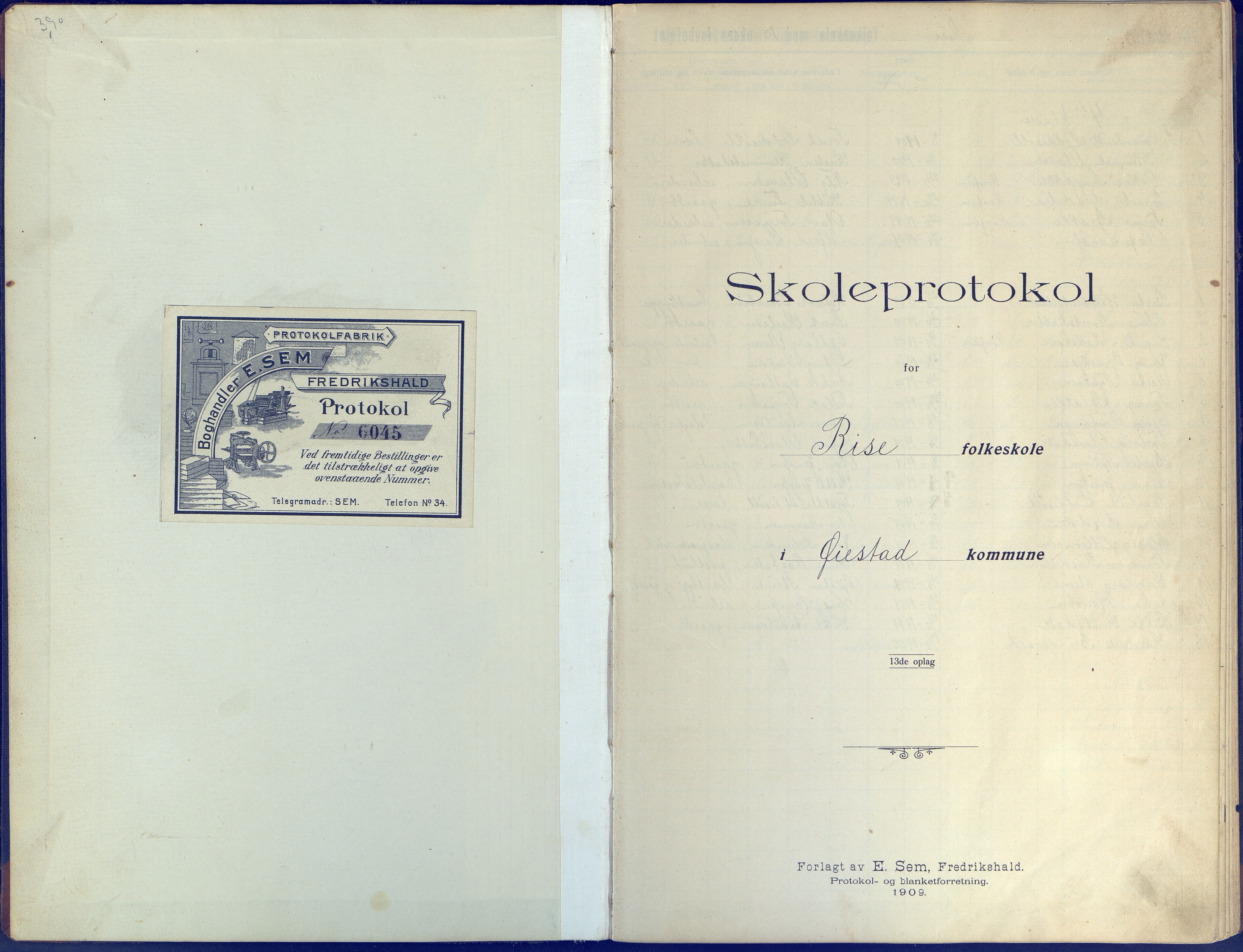 Øyestad kommune frem til 1979, AAKS/KA0920-PK/06/06J/L0005: Skoleprotokoll, 1913-1922