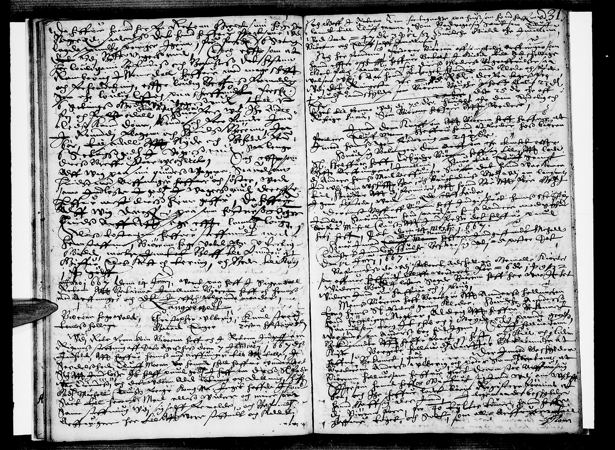 Eiker, Modum og Sigdal sorenskriveri, SAKO/A-123/F/Fa/Faa/L0033: Tingbok, 1667, s. 31