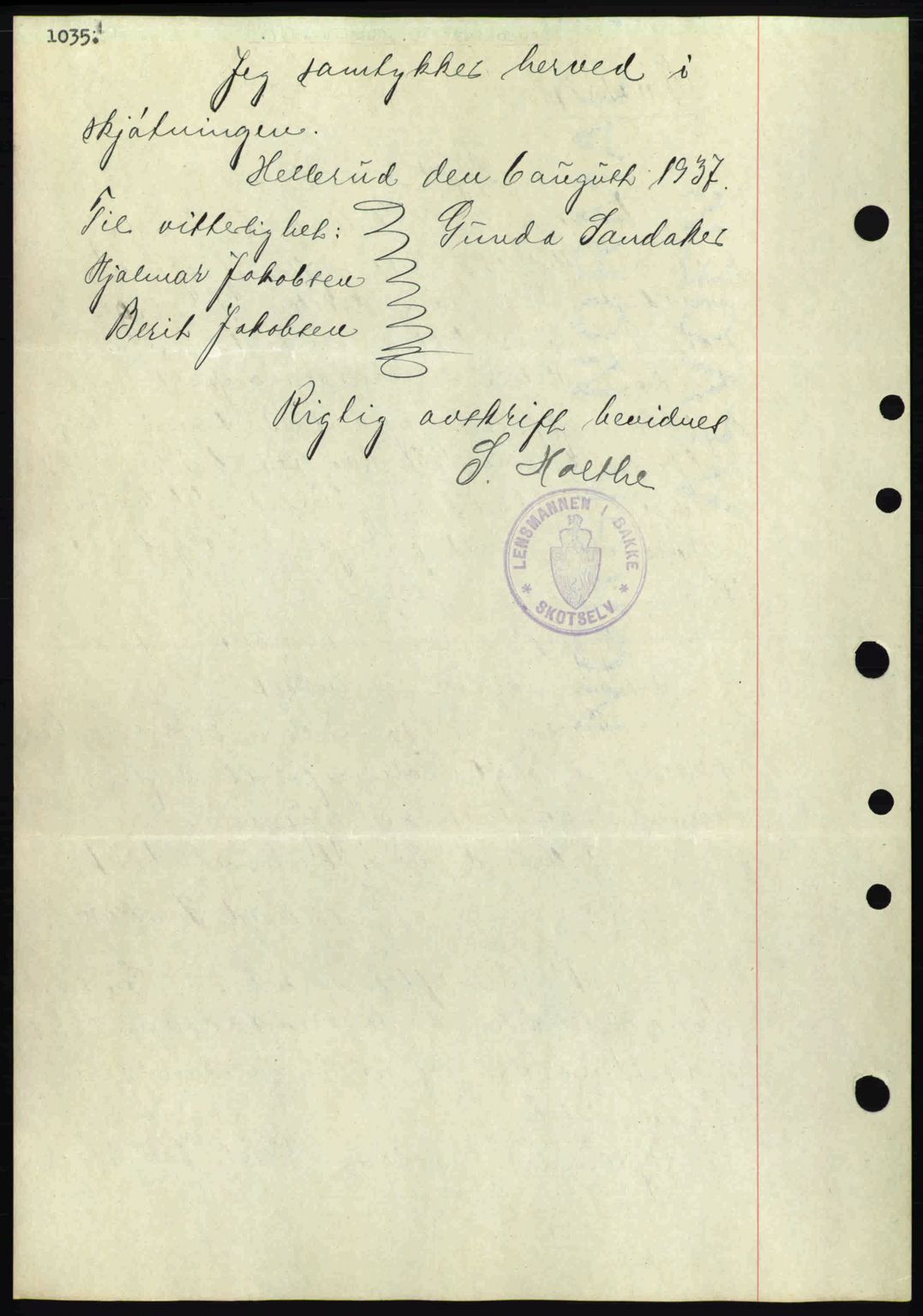 Eiker, Modum og Sigdal sorenskriveri, SAKO/A-123/G/Ga/Gab/L0035: Pantebok nr. A5, 1937-1937, Dagboknr: 1621/1937