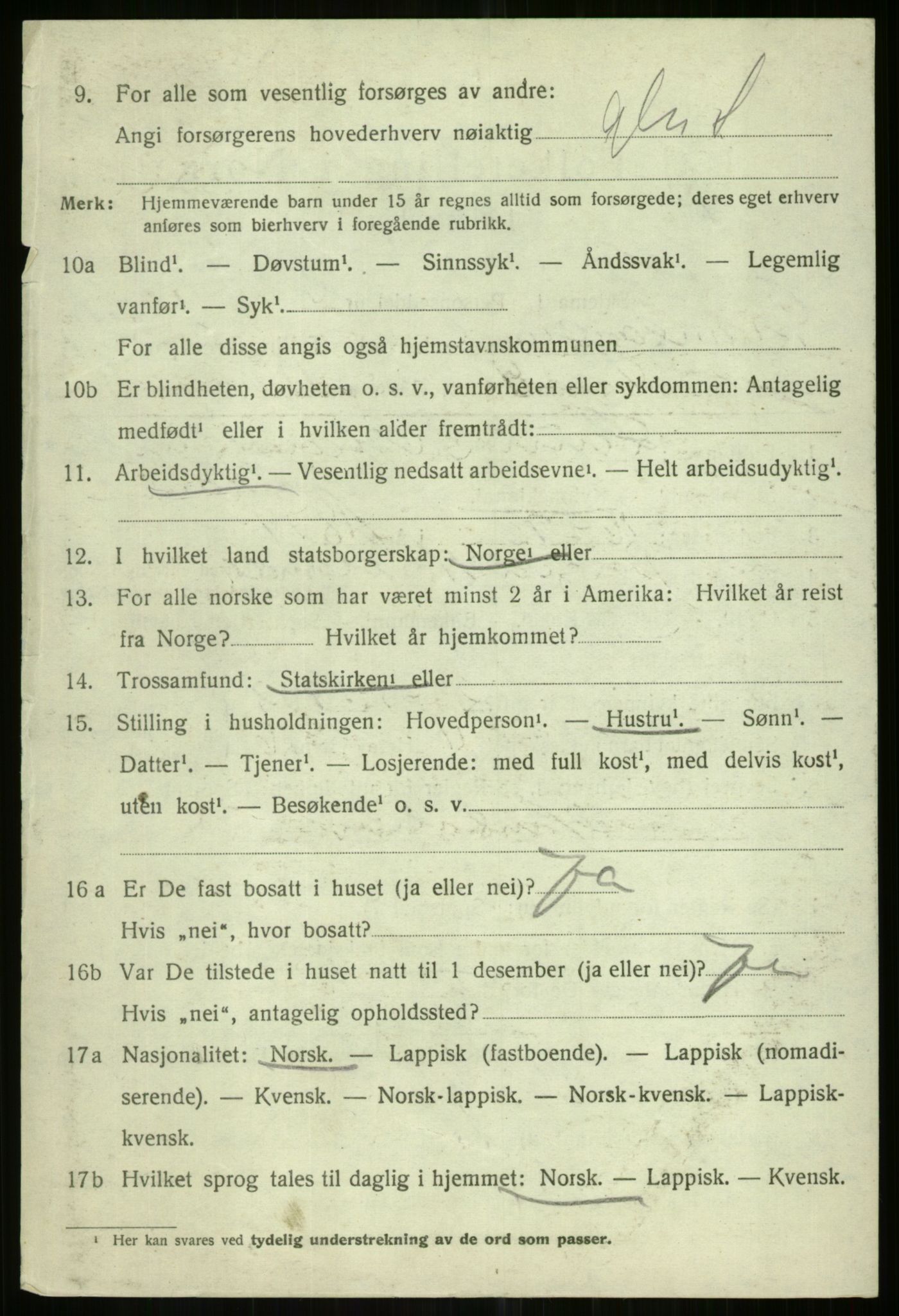 SATØ, Folketelling 1920 for 1934 Tromsøysund herred, 1920, s. 13845