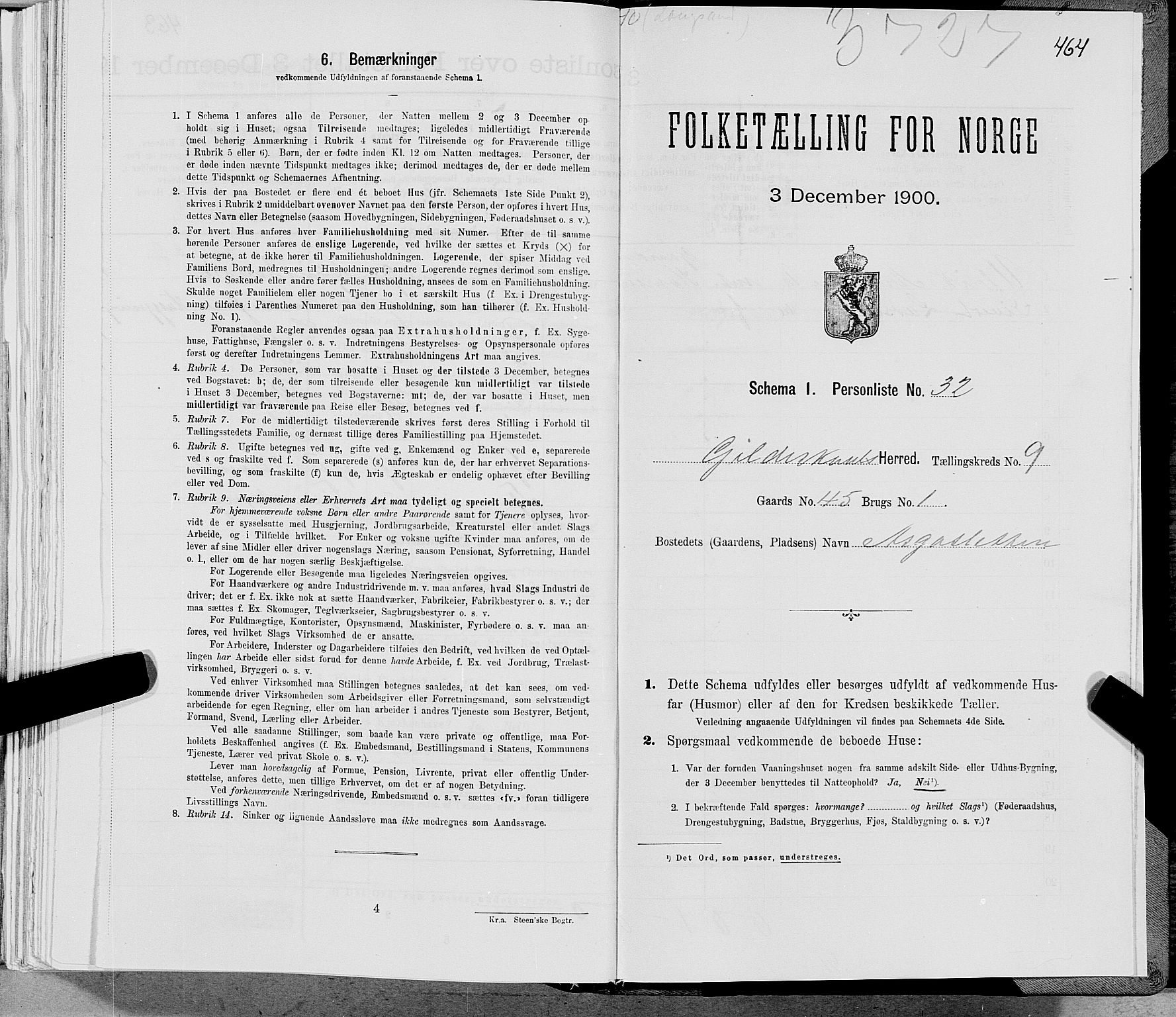 SAT, Folketelling 1900 for 1838 Gildeskål herred, 1900, s. 980