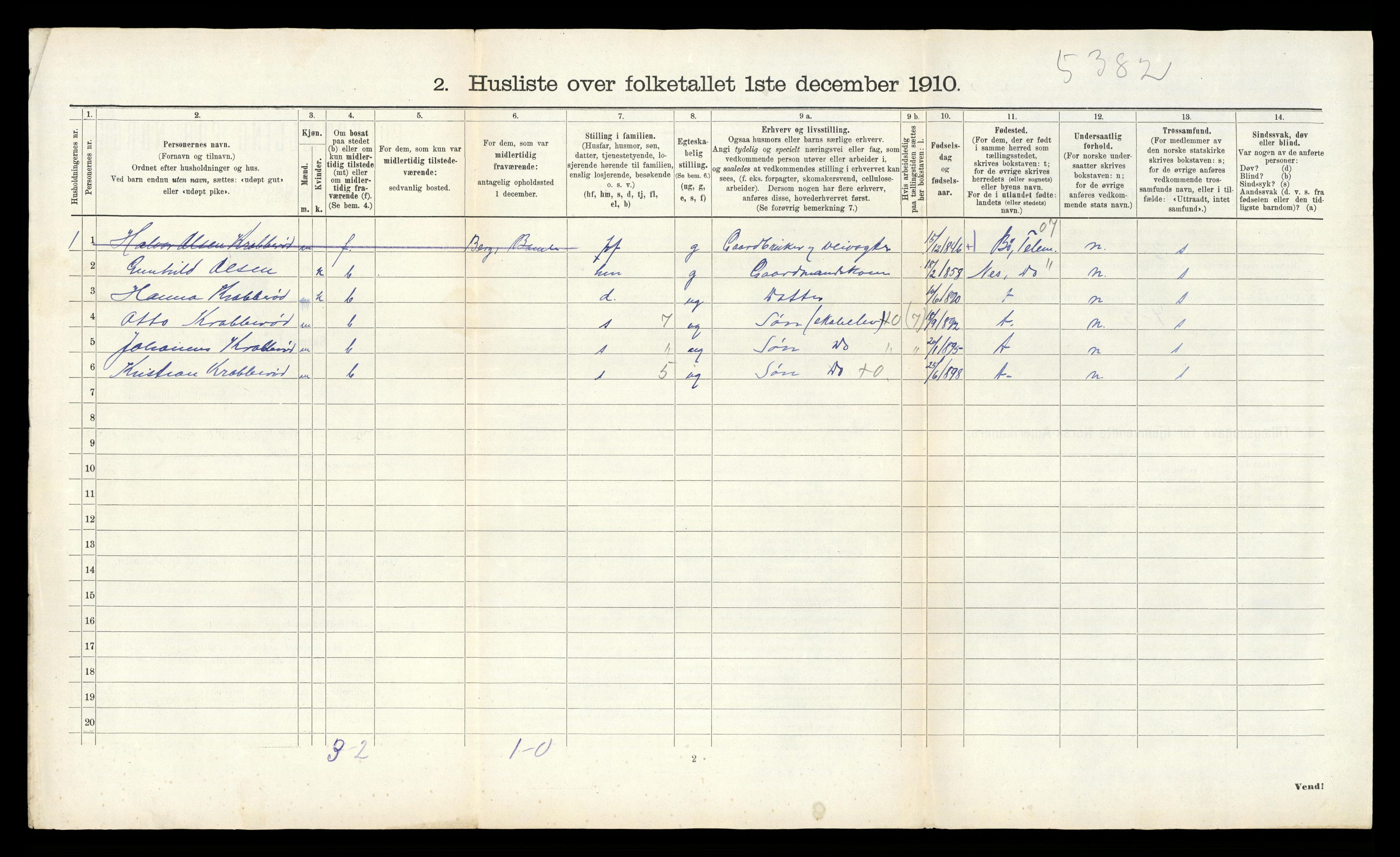 RA, Folketelling 1910 for 0814 Bamble herred, 1910, s. 569