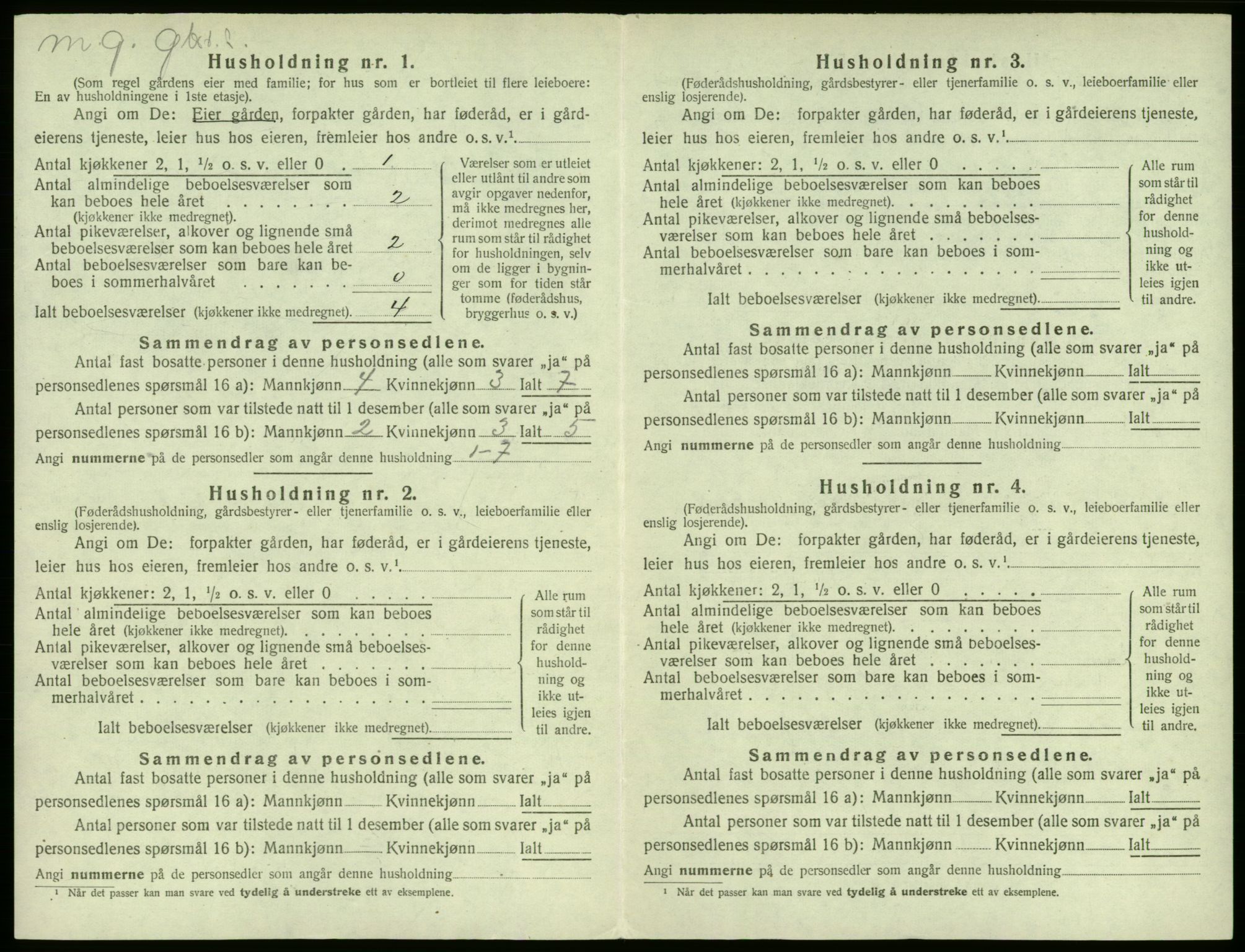 SAB, Folketelling 1920 for 1245 Sund herred, 1920, s. 126