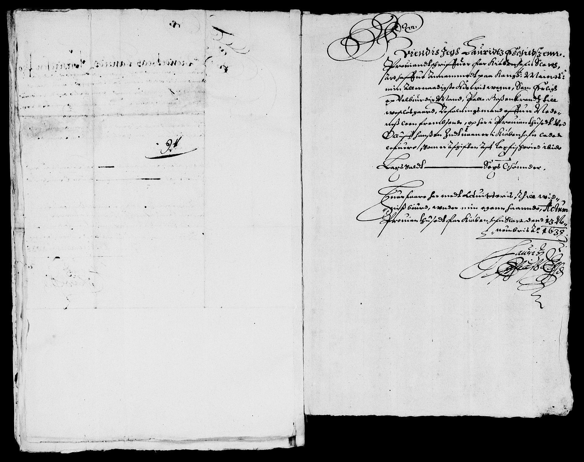 Rentekammeret inntil 1814, Reviderte regnskaper, Lensregnskaper, AV/RA-EA-5023/R/Rb/Rbq/L0027: Nedenes len. Mandals len. Råbyggelag., 1637-1639