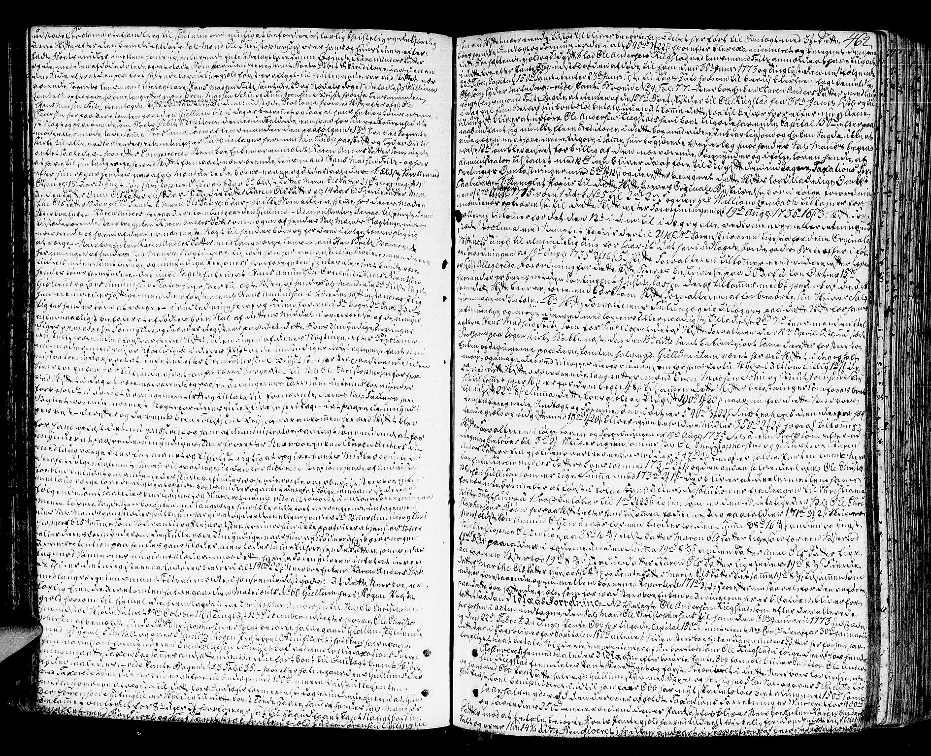 Lier, Røyken og Hurum sorenskriveri, SAKO/A-89/H/Hc/L0006: Skifteprotokoll, 1773-1789, s. 461b-462a