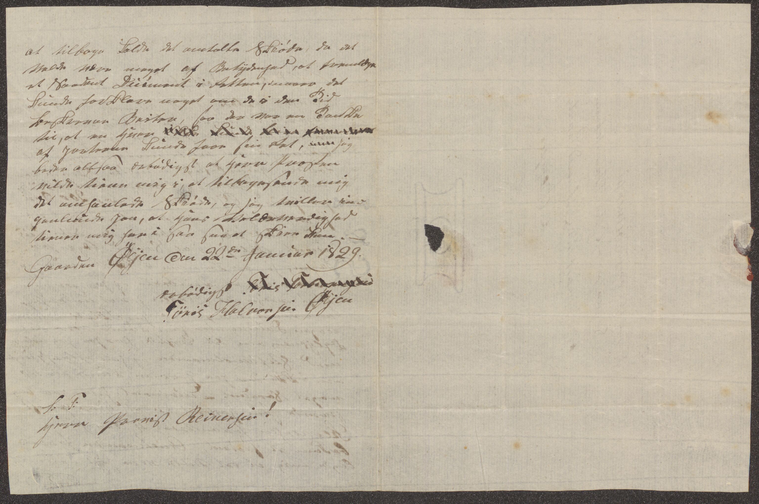 Bergens Museum, UMB/A007/D/Da/L0004/0001: Brevsamling 1829 - 1830 / Brevsamling 1829, 1829