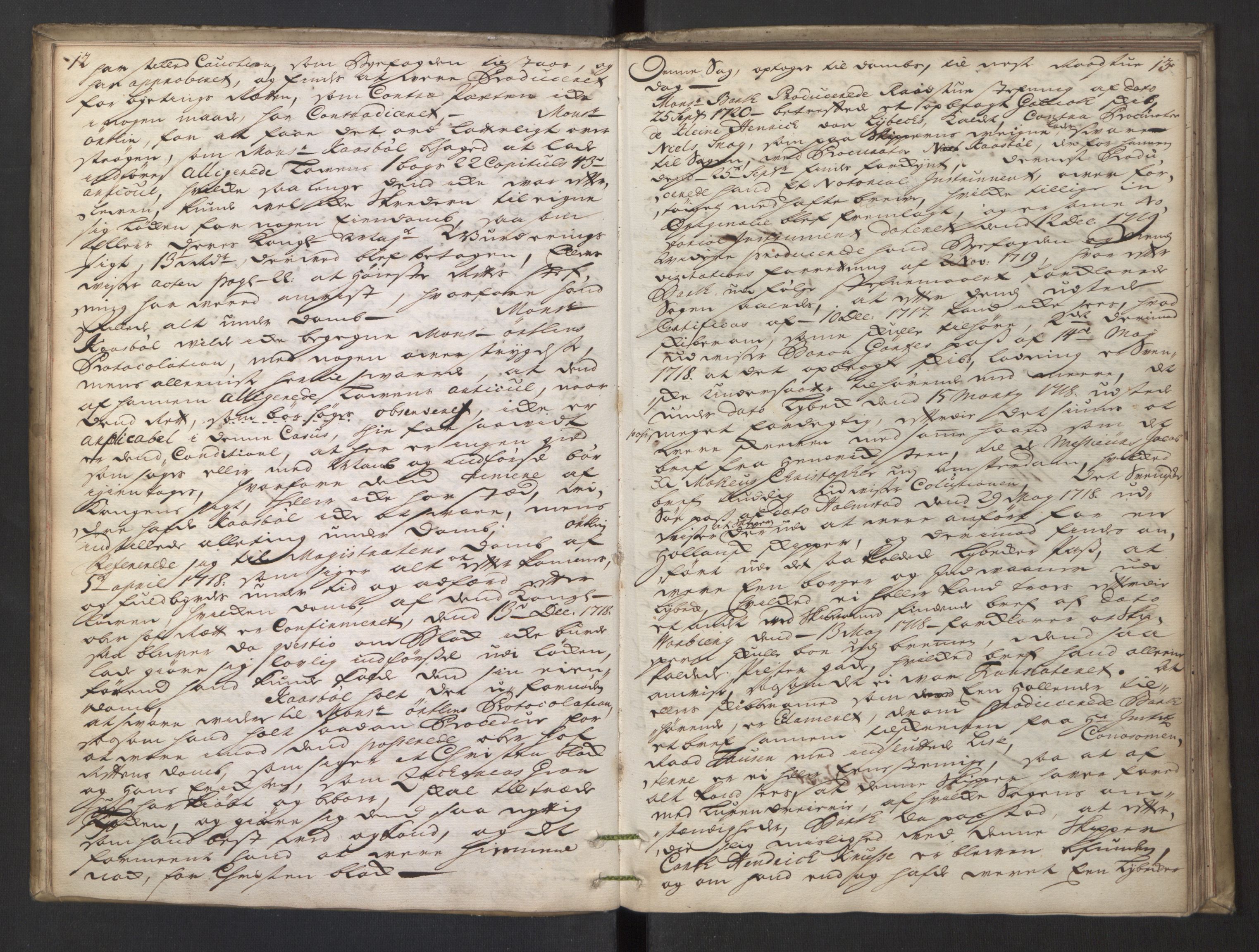 Christiania rådstuerett, AV/SAO-A-11132/F/Fa/L0034: Justisprotokoll, 1720-1721, s. 12-13