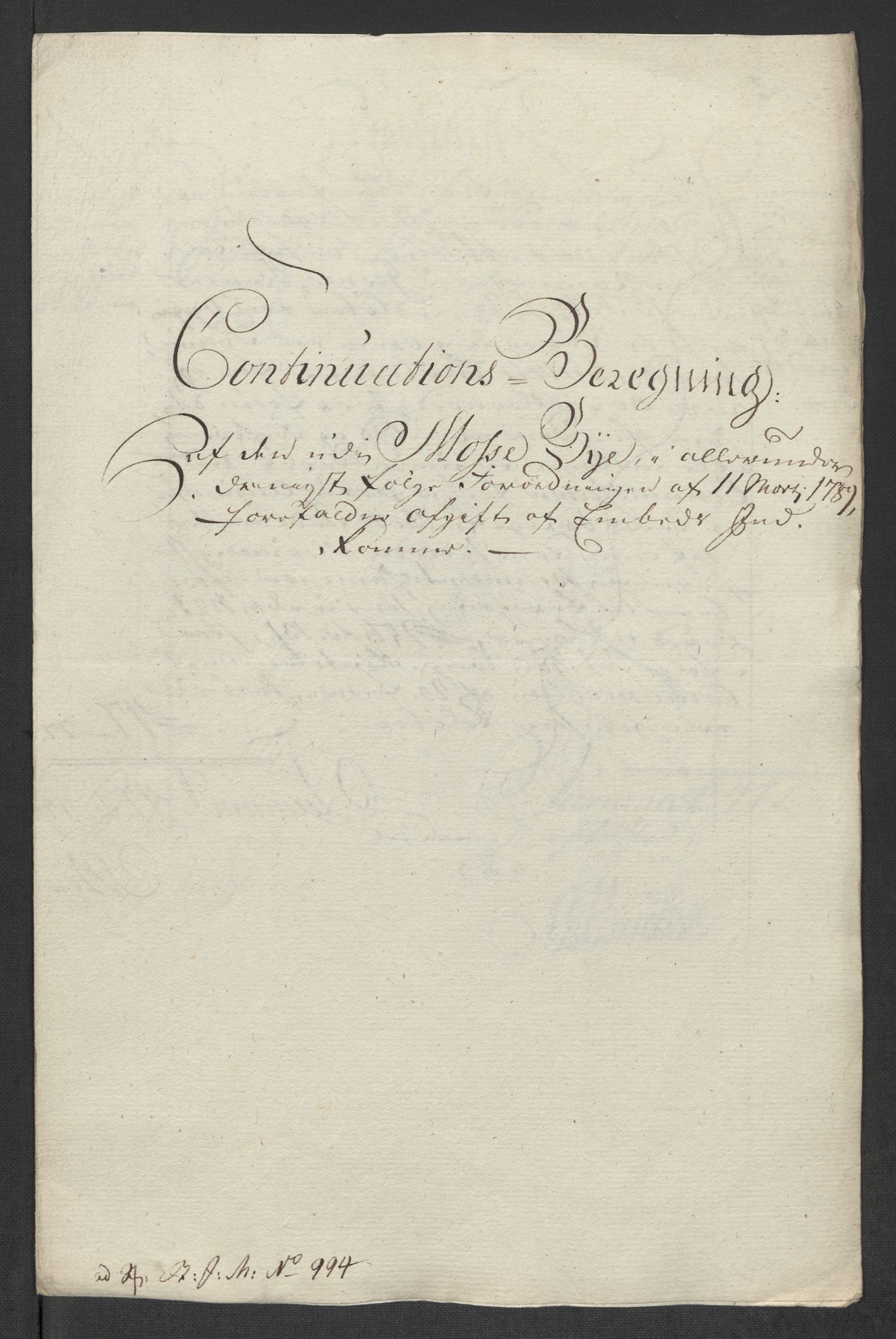 Rentekammeret inntil 1814, Reviderte regnskaper, Mindre regnskaper, AV/RA-EA-4068/Rf/Rfe/L0024: Modum Blåfarvevverk, Molde, Moss, 1789, s. 366