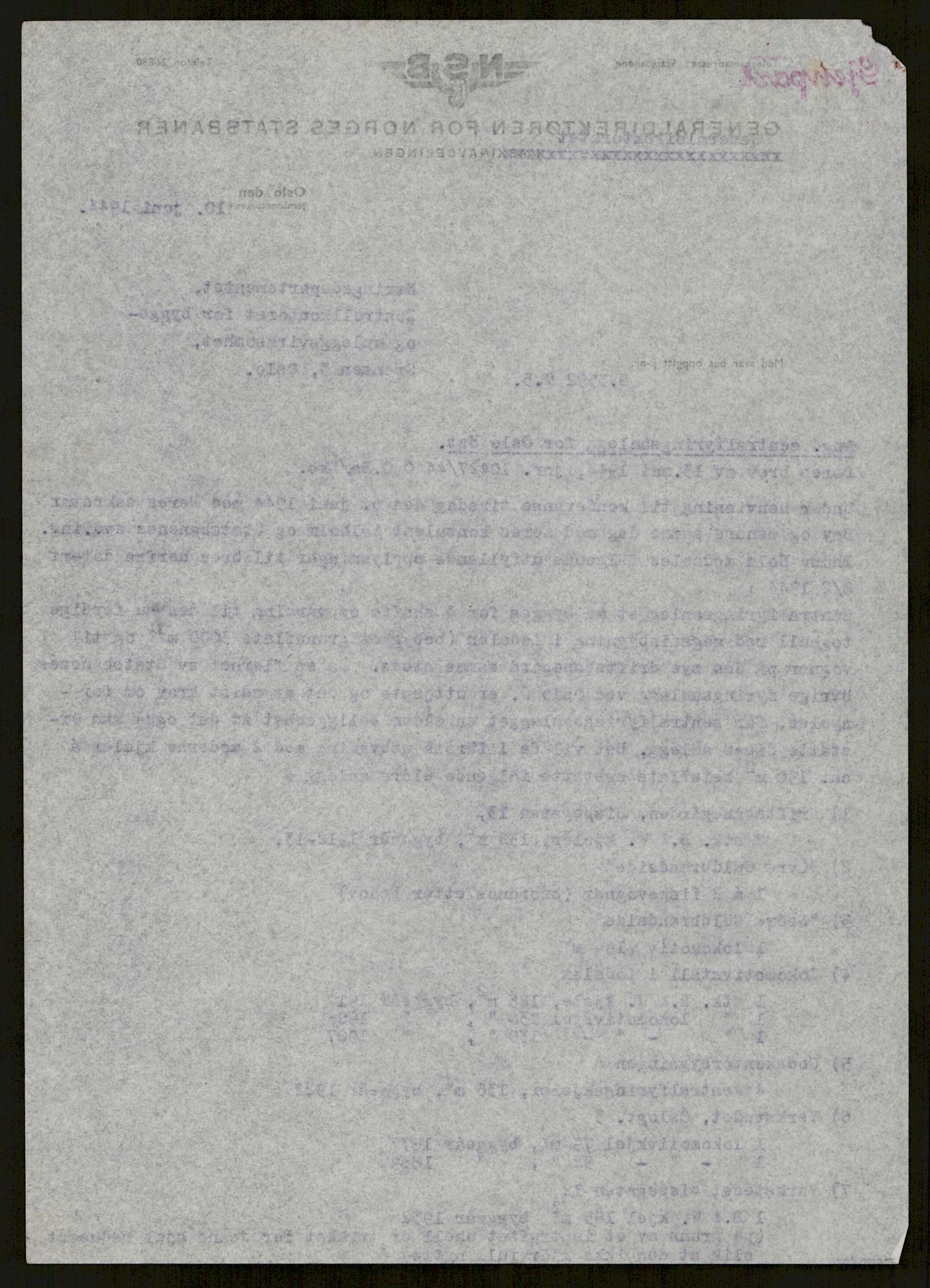 Direktoratet for industriforsyning, Sekretariatet, AV/RA-S-4153/D/Df/L0055: 9. Metallkontoret, 1940-1945, s. 158