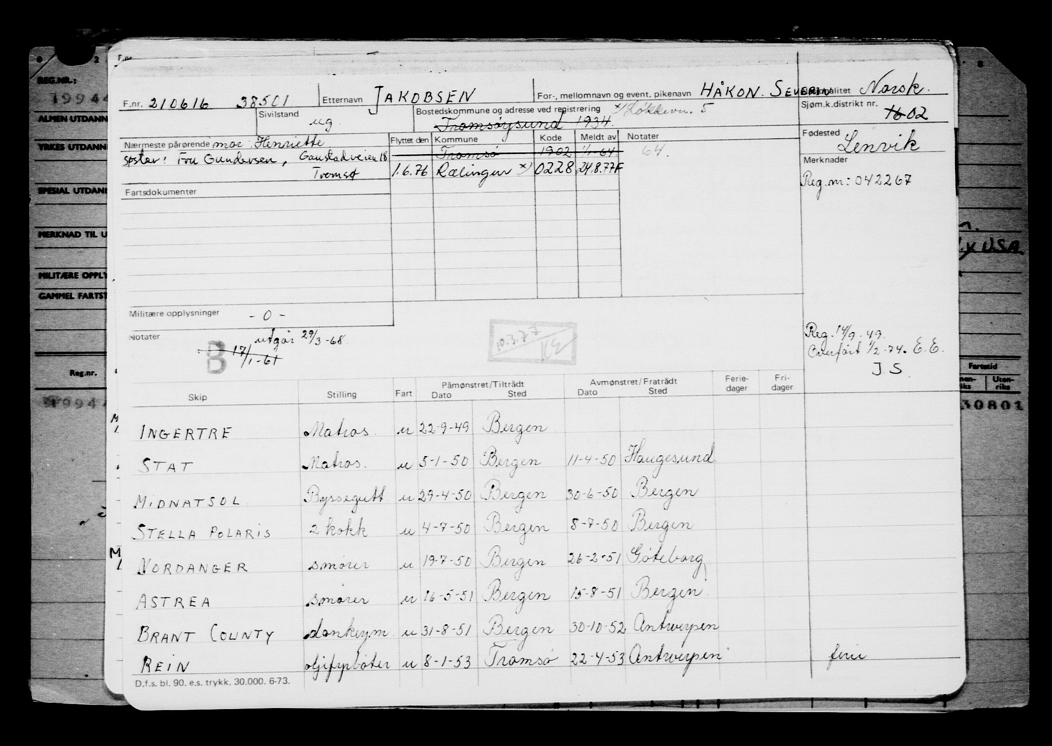 Direktoratet for sjømenn, AV/RA-S-3545/G/Gb/L0140: Hovedkort, 1916, s. 238