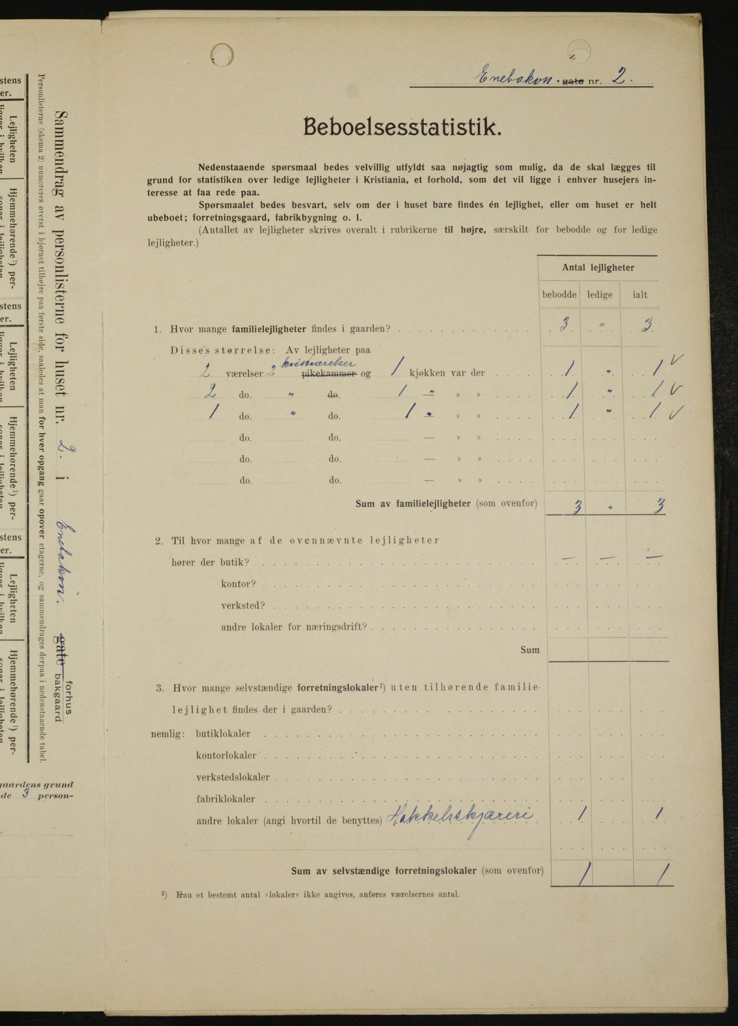 OBA, Kommunal folketelling 1.2.1909 for Kristiania kjøpstad, 1909, s. 18922