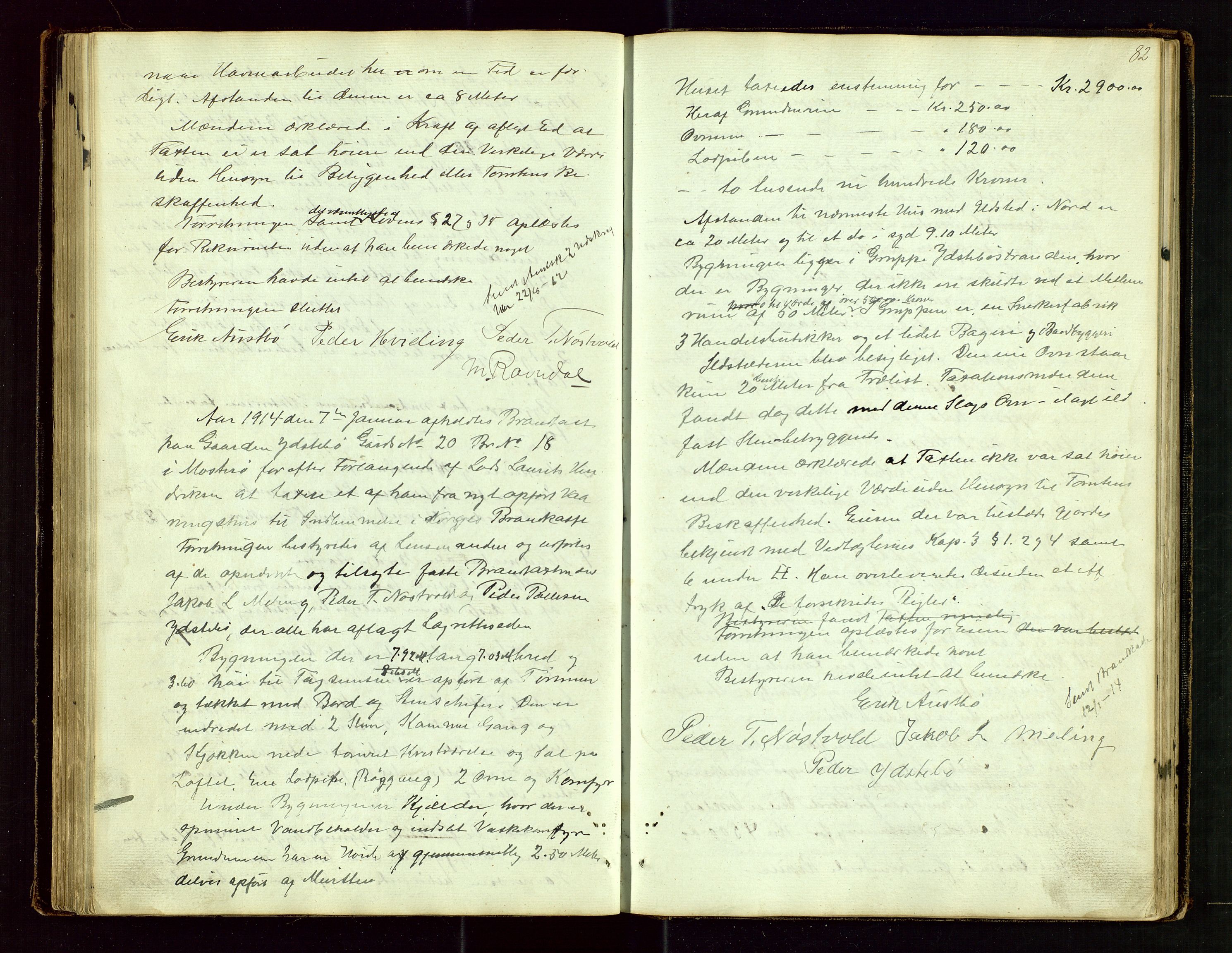 Rennesøy lensmannskontor, SAST/A-100165/Goa/L0001: "Brandtaxations-Protocol for Rennesøe Thinglag", 1846-1923, s. 81b-82a