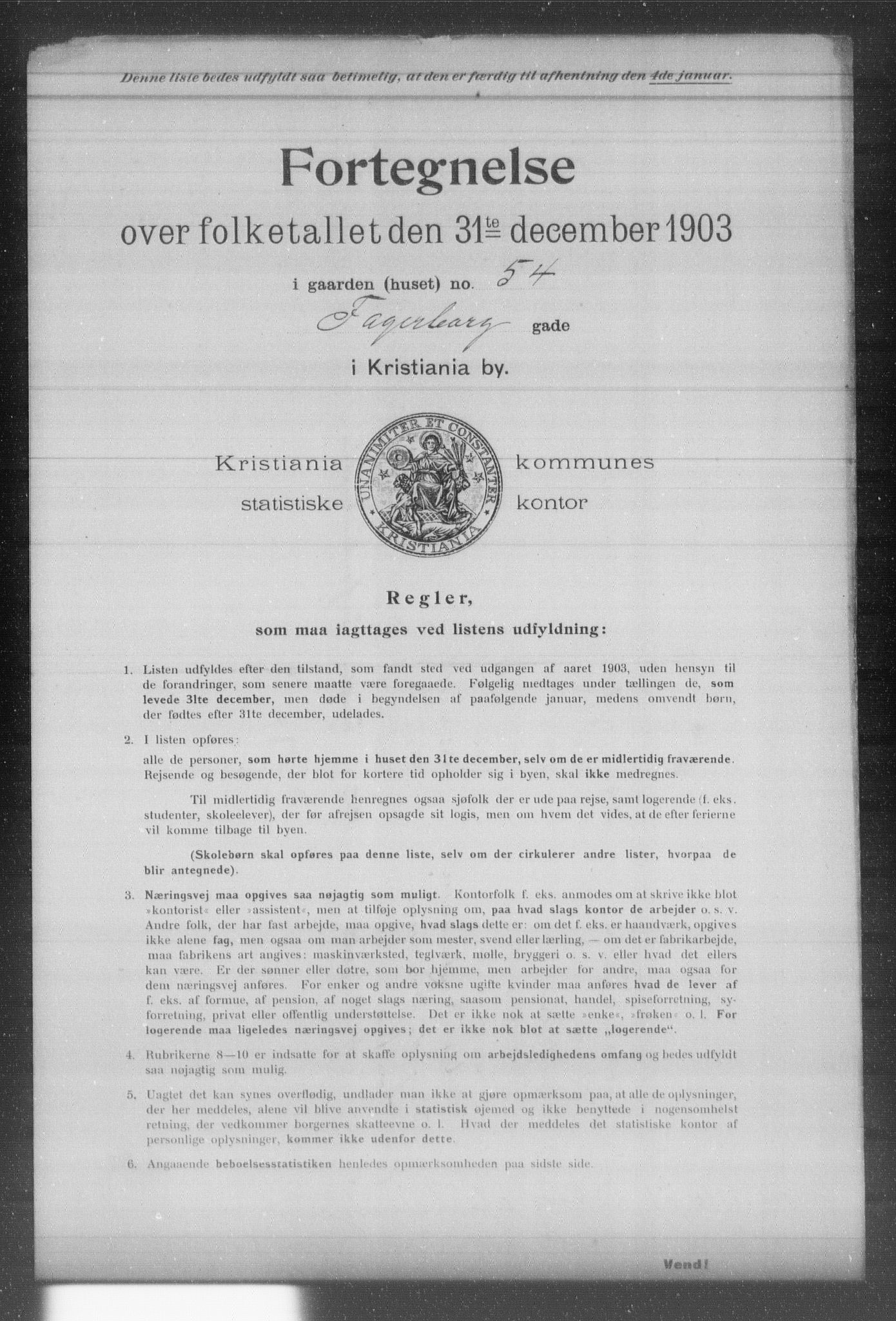 OBA, Kommunal folketelling 31.12.1903 for Kristiania kjøpstad, 1903, s. 4797