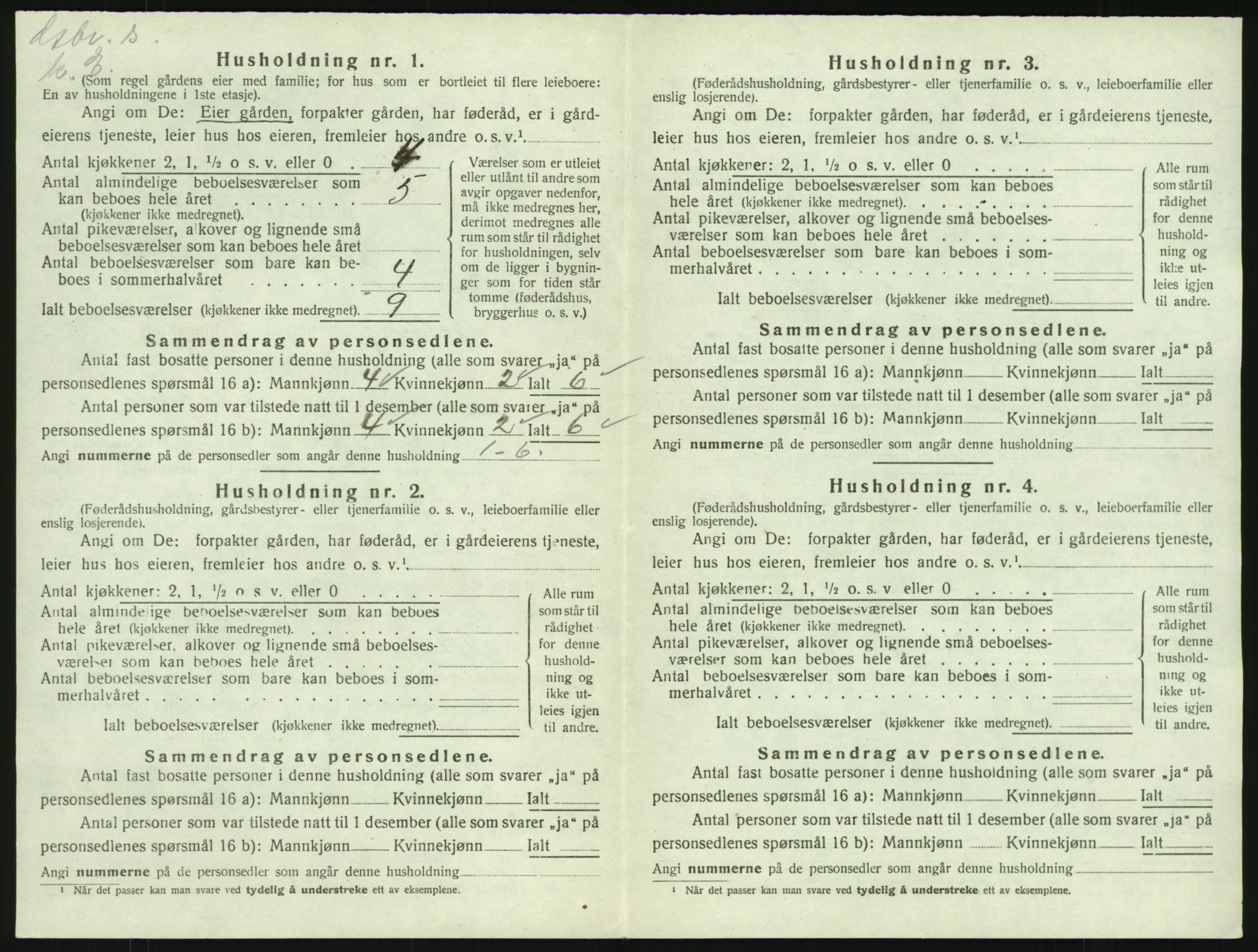 SAKO, Folketelling 1920 for 0725 Tjølling herred, 1920, s. 1176