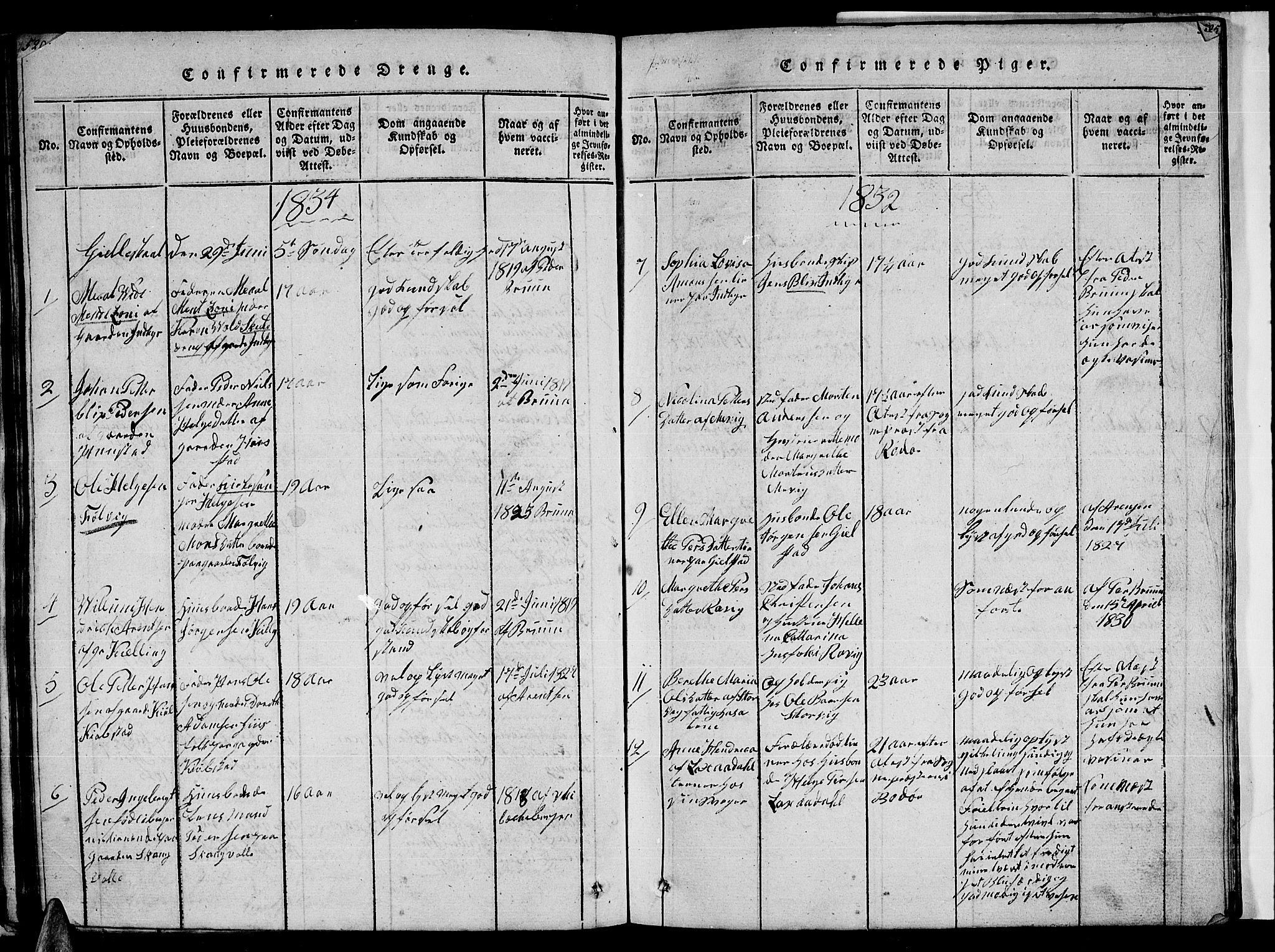 Ministerialprotokoller, klokkerbøker og fødselsregistre - Nordland, AV/SAT-A-1459/805/L0105: Klokkerbok nr. 805C01, 1820-1839, s. 522-523