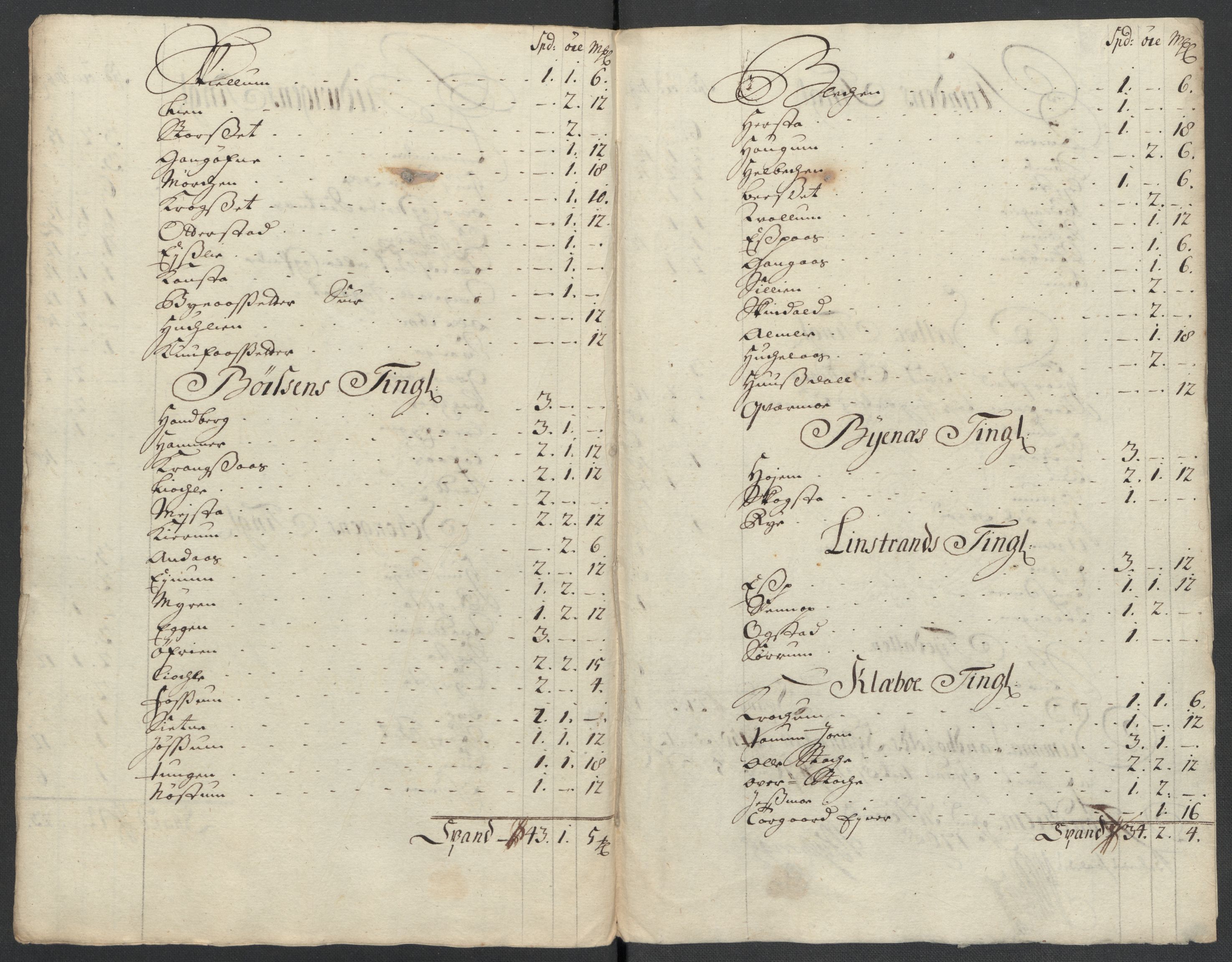 Rentekammeret inntil 1814, Reviderte regnskaper, Fogderegnskap, AV/RA-EA-4092/R61/L4110: Fogderegnskap Strinda og Selbu, 1707-1708, s. 406