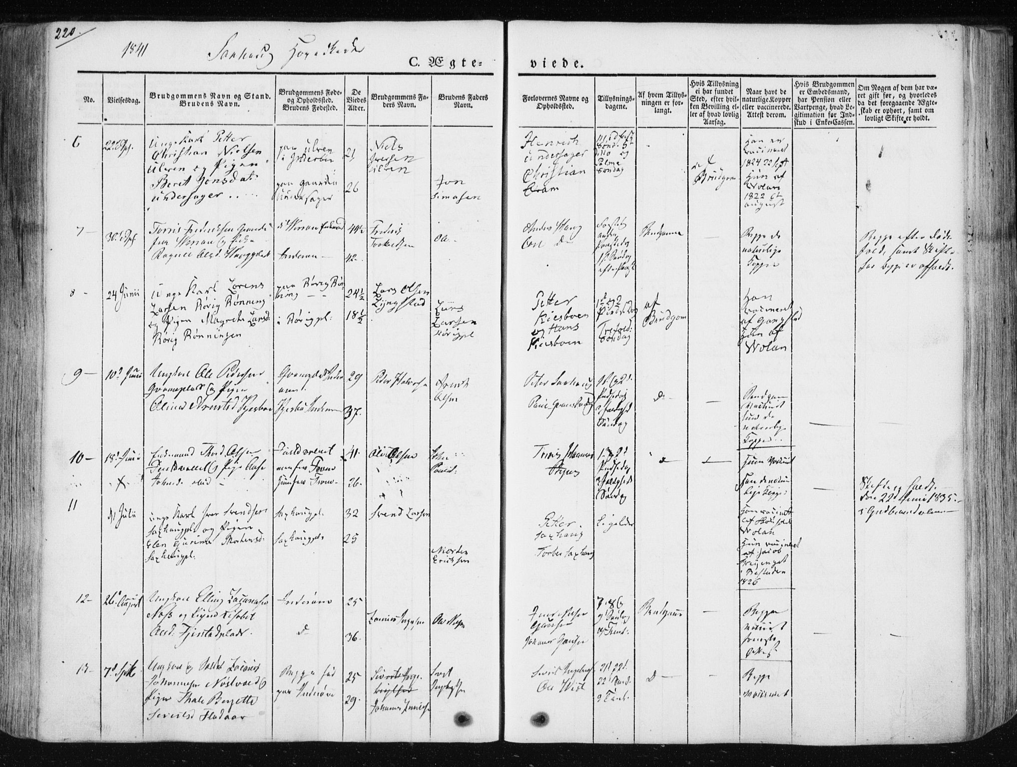 Ministerialprotokoller, klokkerbøker og fødselsregistre - Nord-Trøndelag, SAT/A-1458/730/L0280: Ministerialbok nr. 730A07 /1, 1840-1854, s. 220