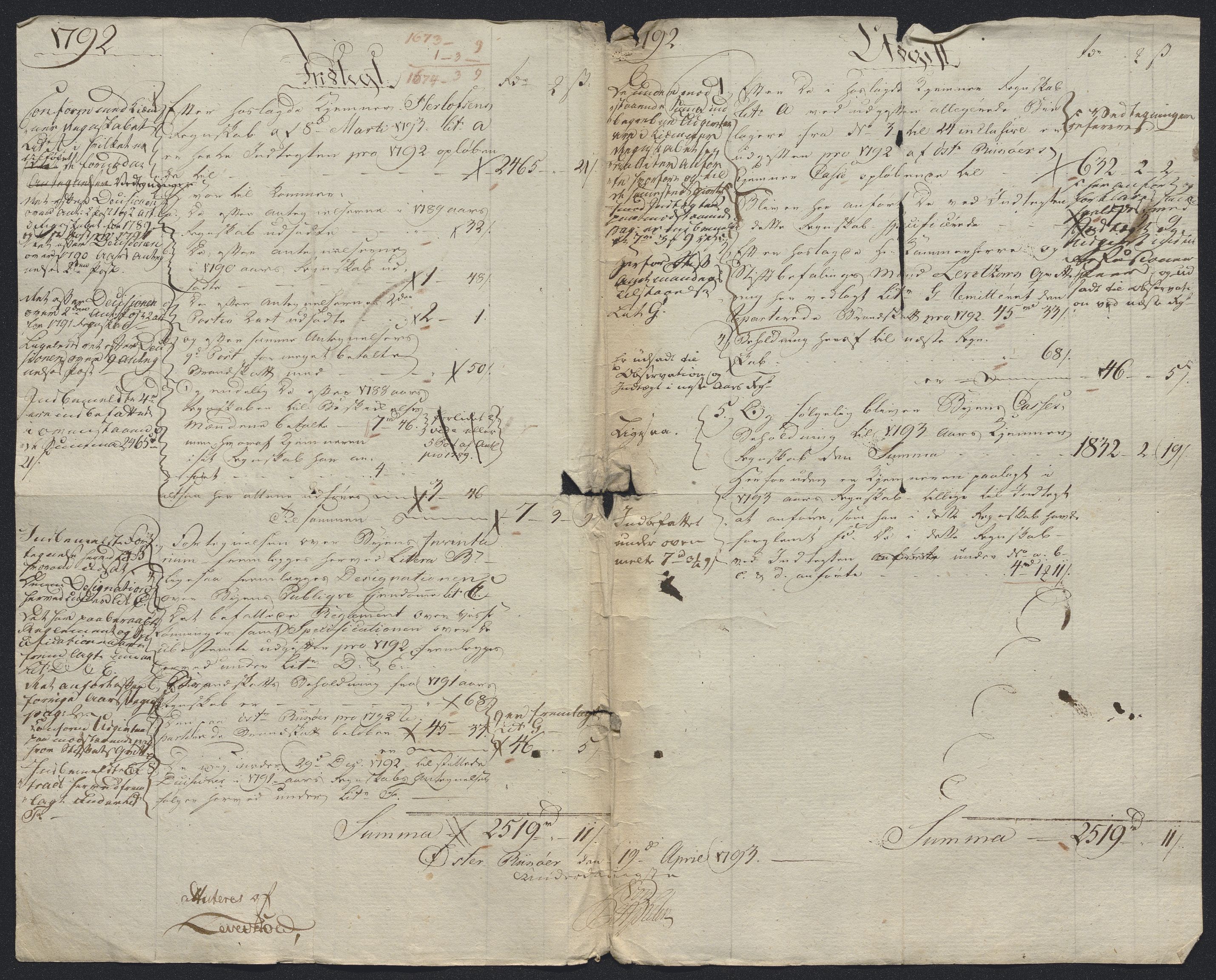 Danske Kanselli 1800-1814, AV/RA-EA-3024/K/Kk/Kka/Kkac/L0234: Kjøpstadregnskap Øster Risør, 1791-1795, s. 103