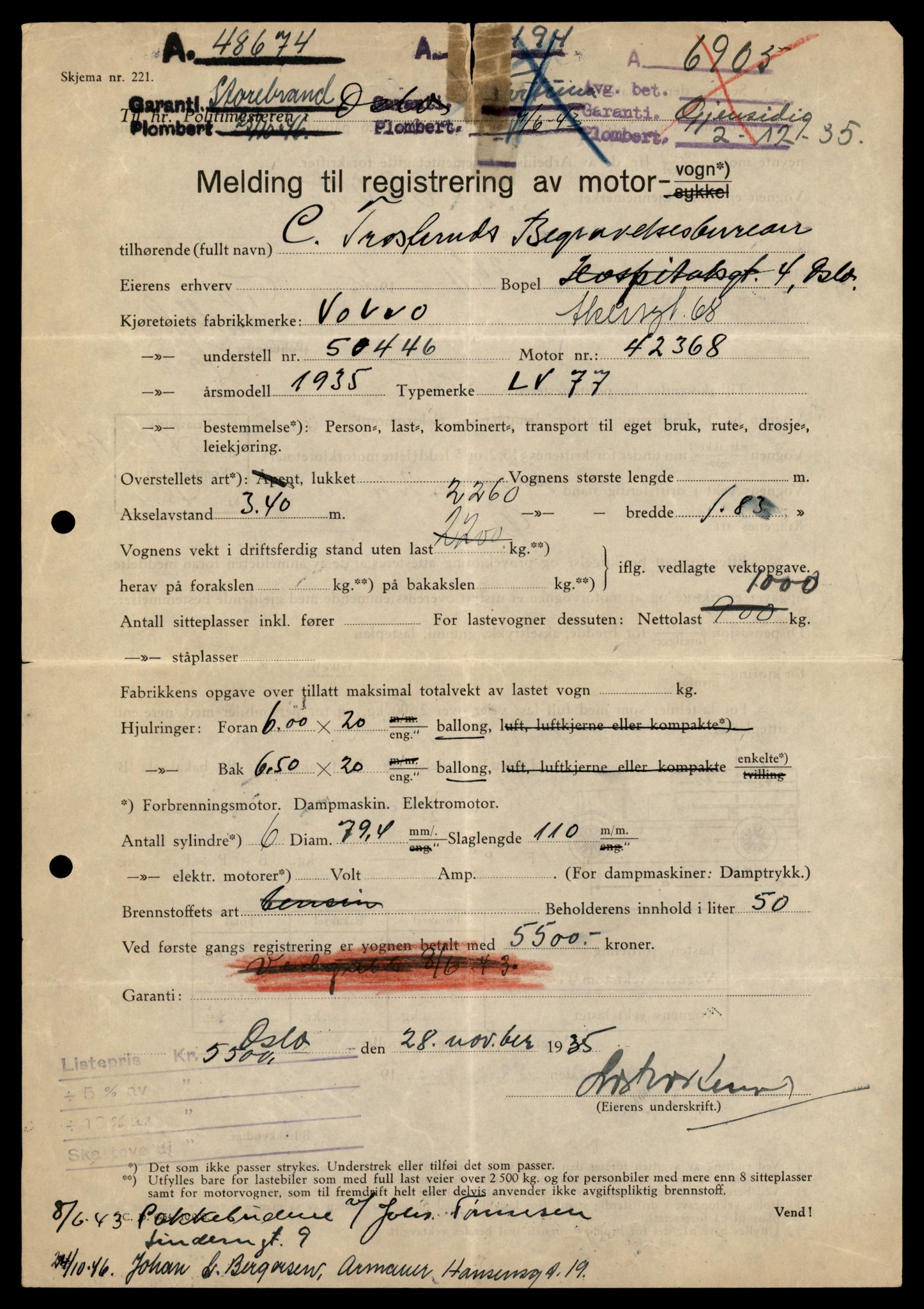 Møre og Romsdal vegkontor - Ålesund trafikkstasjon, SAT/A-4099/F/Fe/L0012: Registreringskort for kjøretøy T 1290 - T 1450, 1927-1998, s. 3102