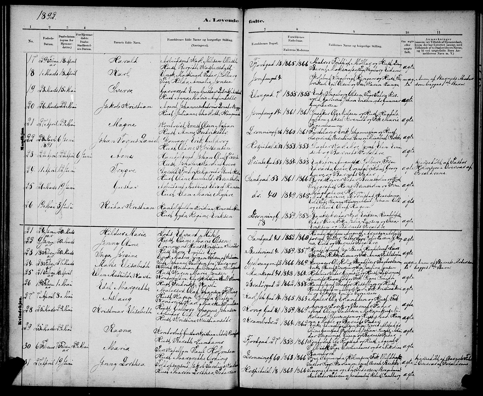 Ministerialprotokoller, klokkerbøker og fødselsregistre - Sør-Trøndelag, AV/SAT-A-1456/602/L0143: Klokkerbok nr. 602C11, 1878-1902