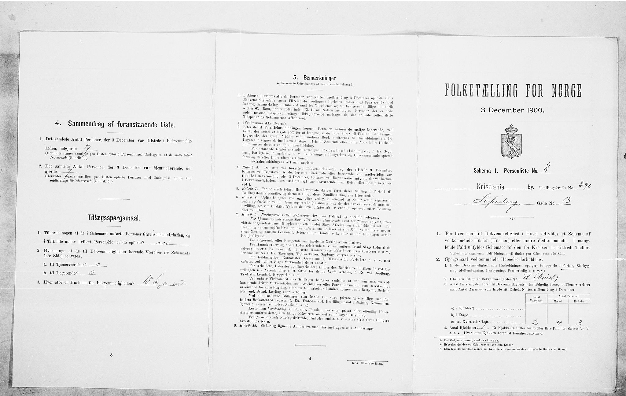 SAO, Folketelling 1900 for 0301 Kristiania kjøpstad, 1900, s. 87523