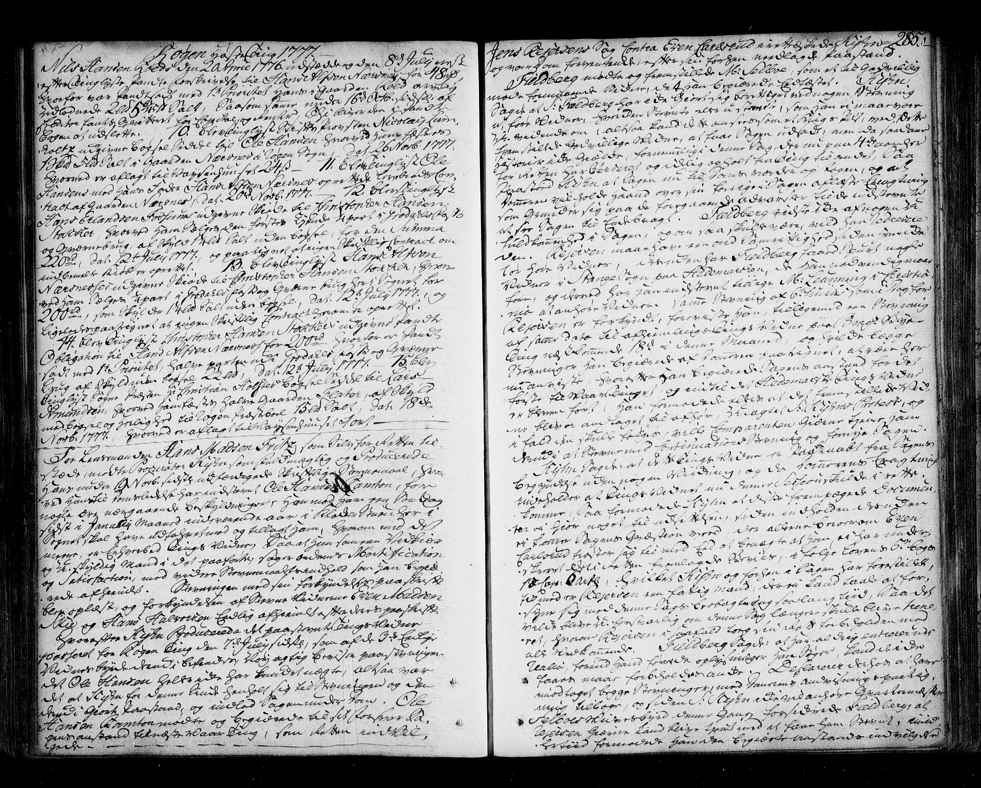Lier, Røyken og Hurum sorenskriveri, SAKO/A-89/F/Fa/L0056: Tingbok, 1775-1779, s. 285