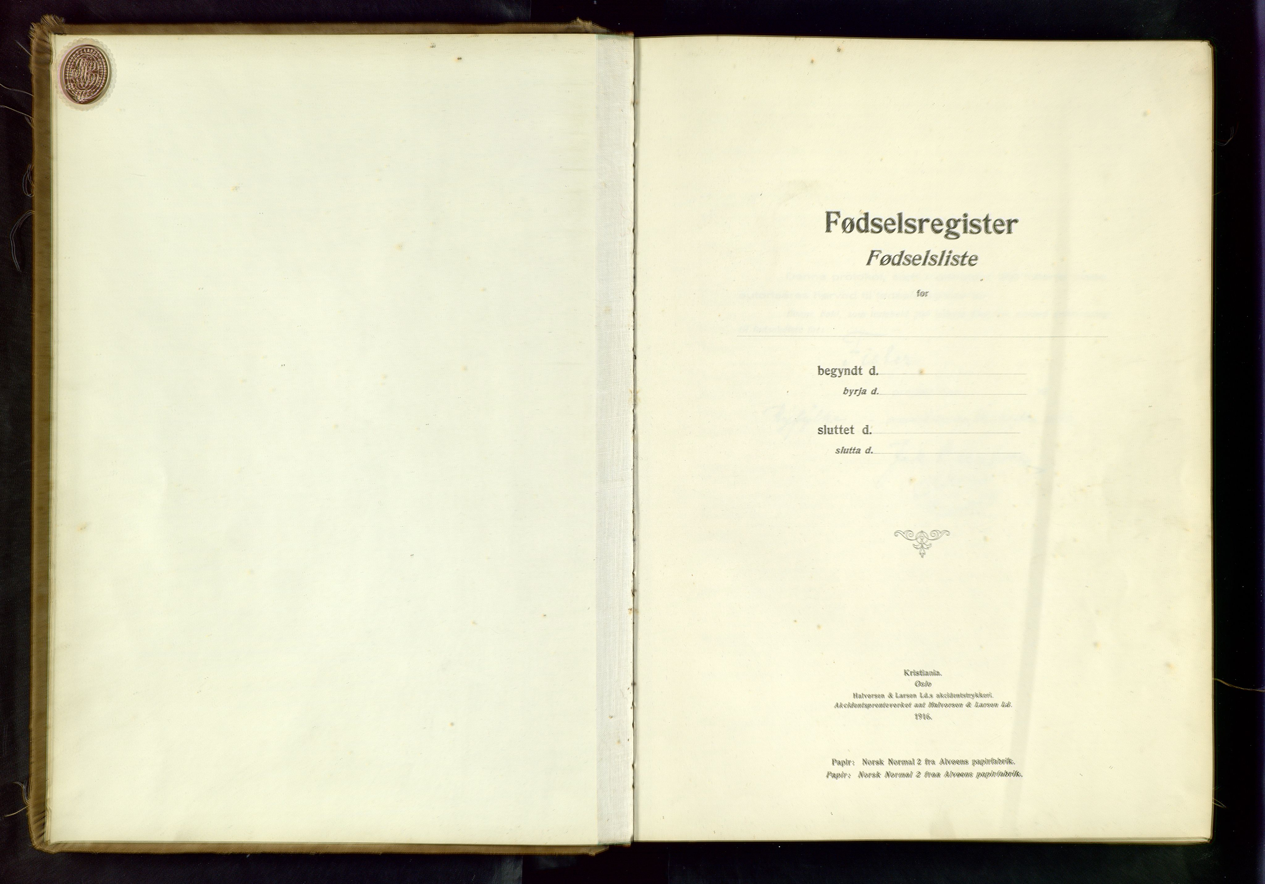 Hjelmeland sokneprestkontor, AV/SAST-A-101843/02/B/L0003: Fødselsregister nr. 3, 1916-1997