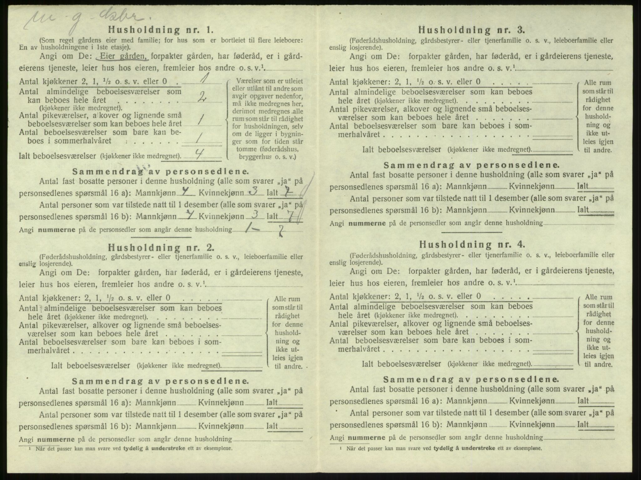 SAB, Folketelling 1920 for 1413 Hyllestad herred, 1920, s. 780