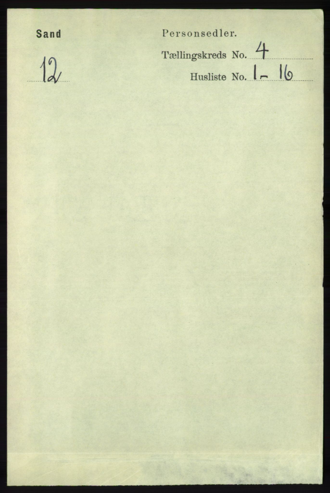 RA, Folketelling 1891 for 1136 Sand herred, 1891, s. 1205