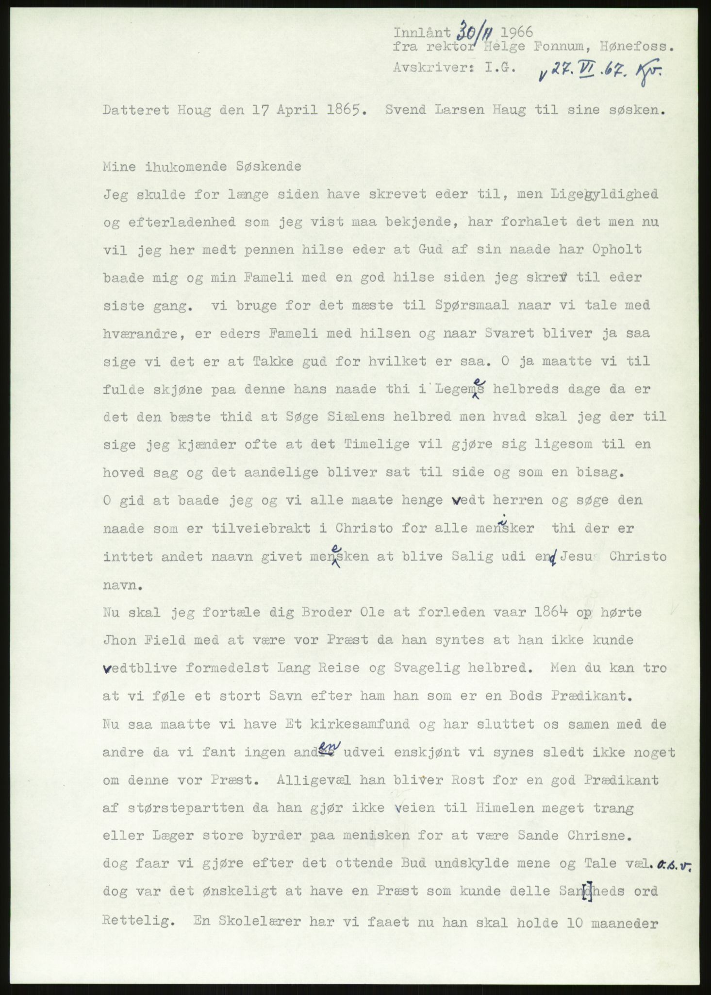 Samlinger til kildeutgivelse, Amerikabrevene, AV/RA-EA-4057/F/L0019: Innlån fra Buskerud: Fonnem - Kristoffersen, 1838-1914, s. 275