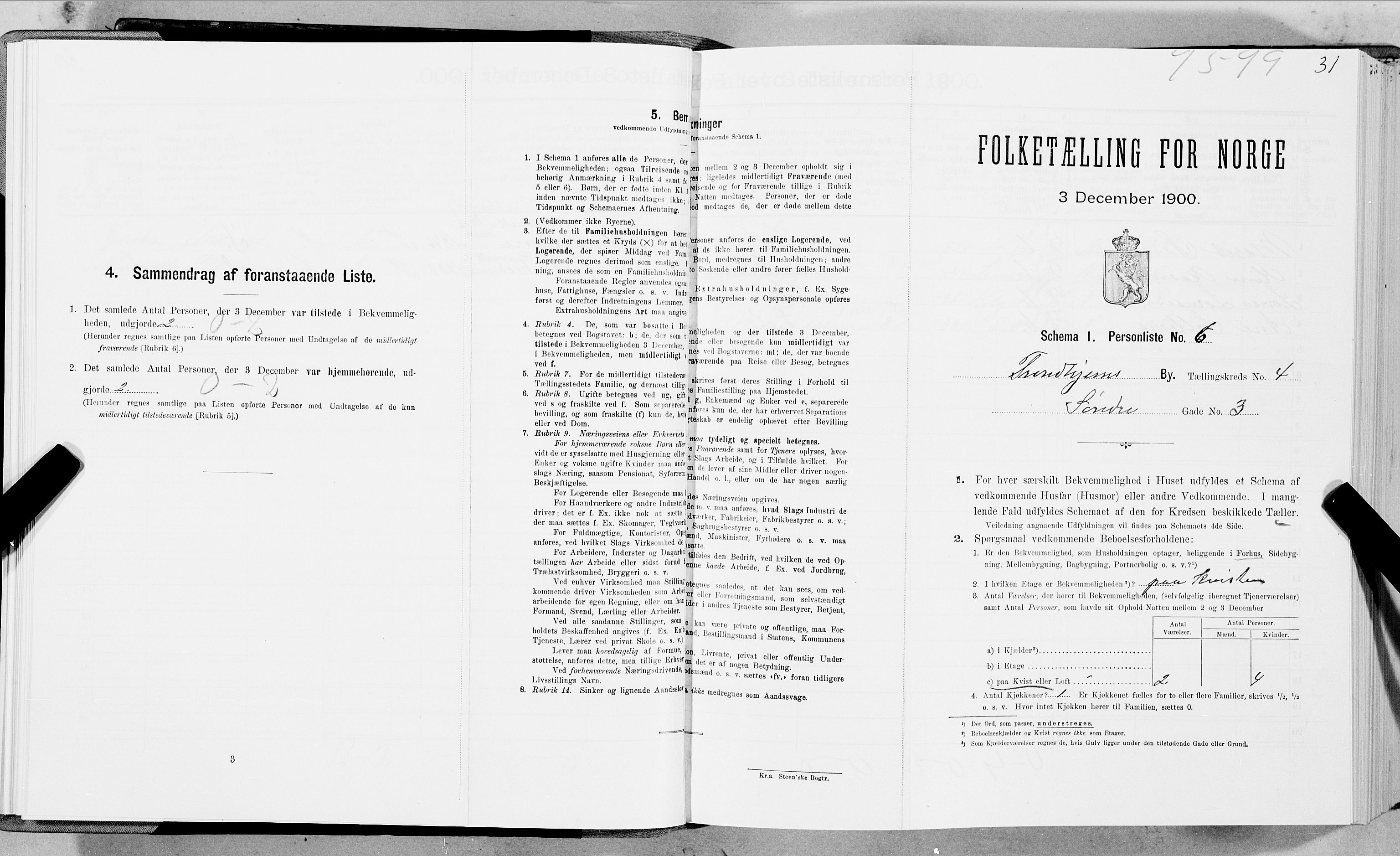 SAT, Folketelling 1900 for 1601 Trondheim kjøpstad, 1900, s. 610
