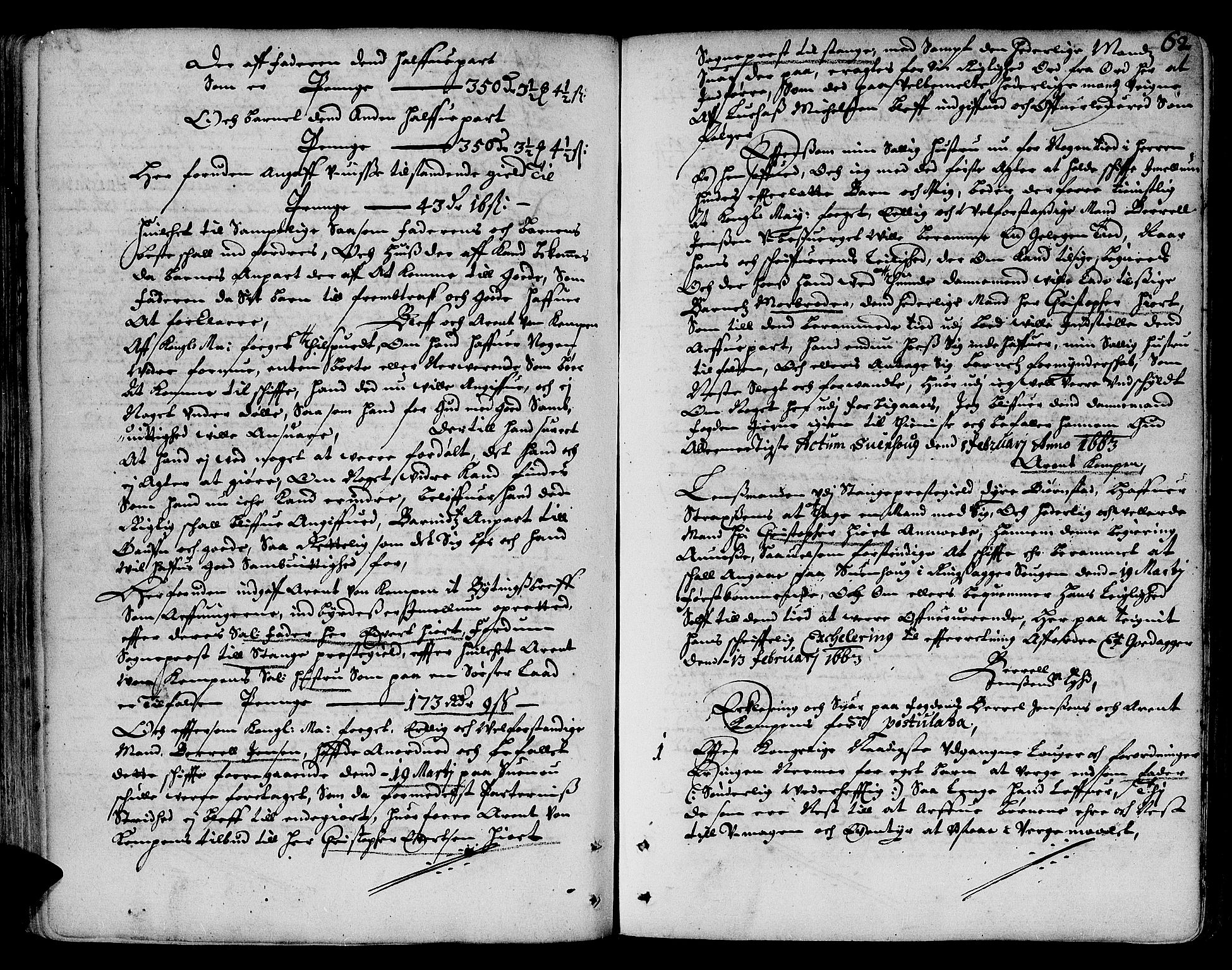 Hedemarken sorenskriveri, SAH/TING-034/J/Ja/L0001: Skifteprotokoll, 1662-1673, s. 61b-62a