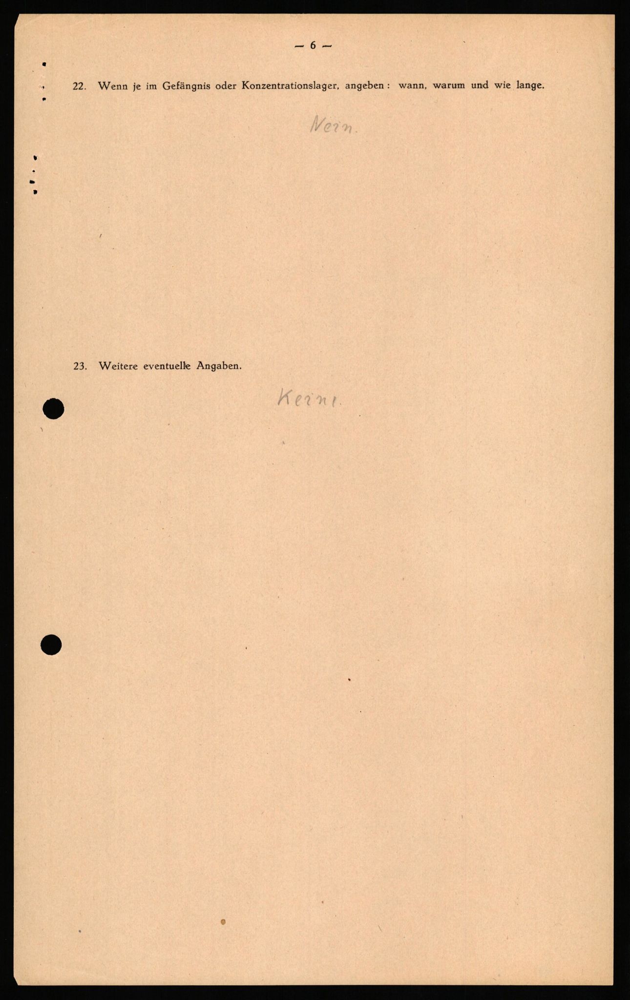 Forsvaret, Forsvarets overkommando II, AV/RA-RAFA-3915/D/Db/L0030: CI Questionaires. Tyske okkupasjonsstyrker i Norge. Tyskere., 1945-1946, s. 267