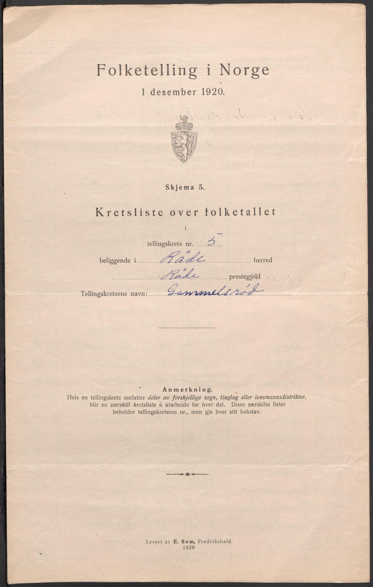 SAO, Folketelling 1920 for 0135 Råde herred, 1920, s. 25