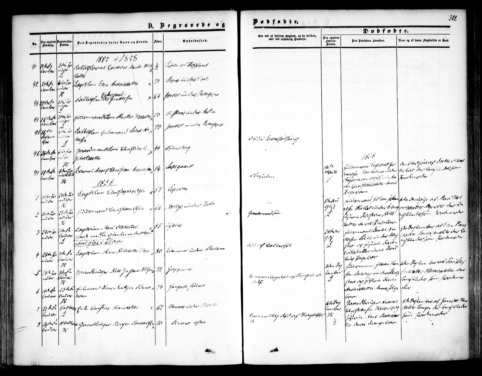Høland prestekontor Kirkebøker, AV/SAO-A-10346a/F/Fa/L0010: Ministerialbok nr. I 10, 1854-1861, s. 322