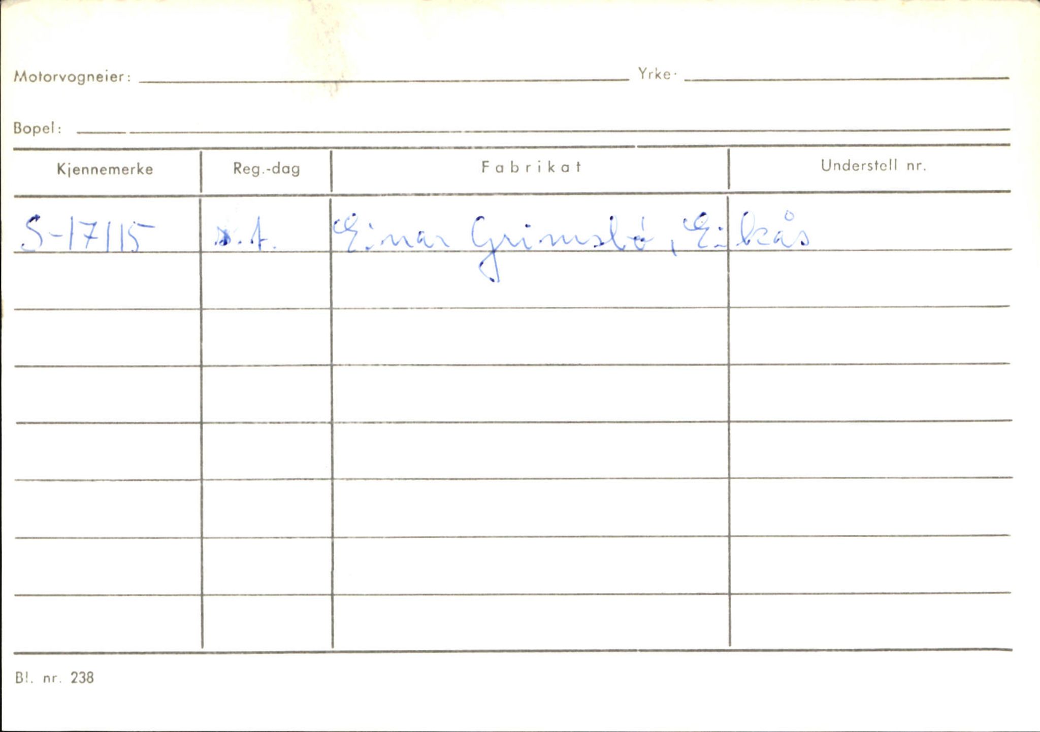 Statens vegvesen, Sogn og Fjordane vegkontor, SAB/A-5301/4/F/L0144: Registerkort Vågsøy A-R, 1945-1975, s. 331