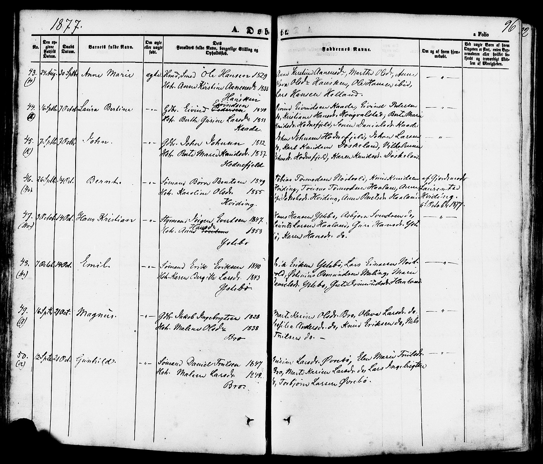 Rennesøy sokneprestkontor, AV/SAST-A -101827/H/Ha/Haa/L0006: Ministerialbok nr. A 6, 1860-1878, s. 96