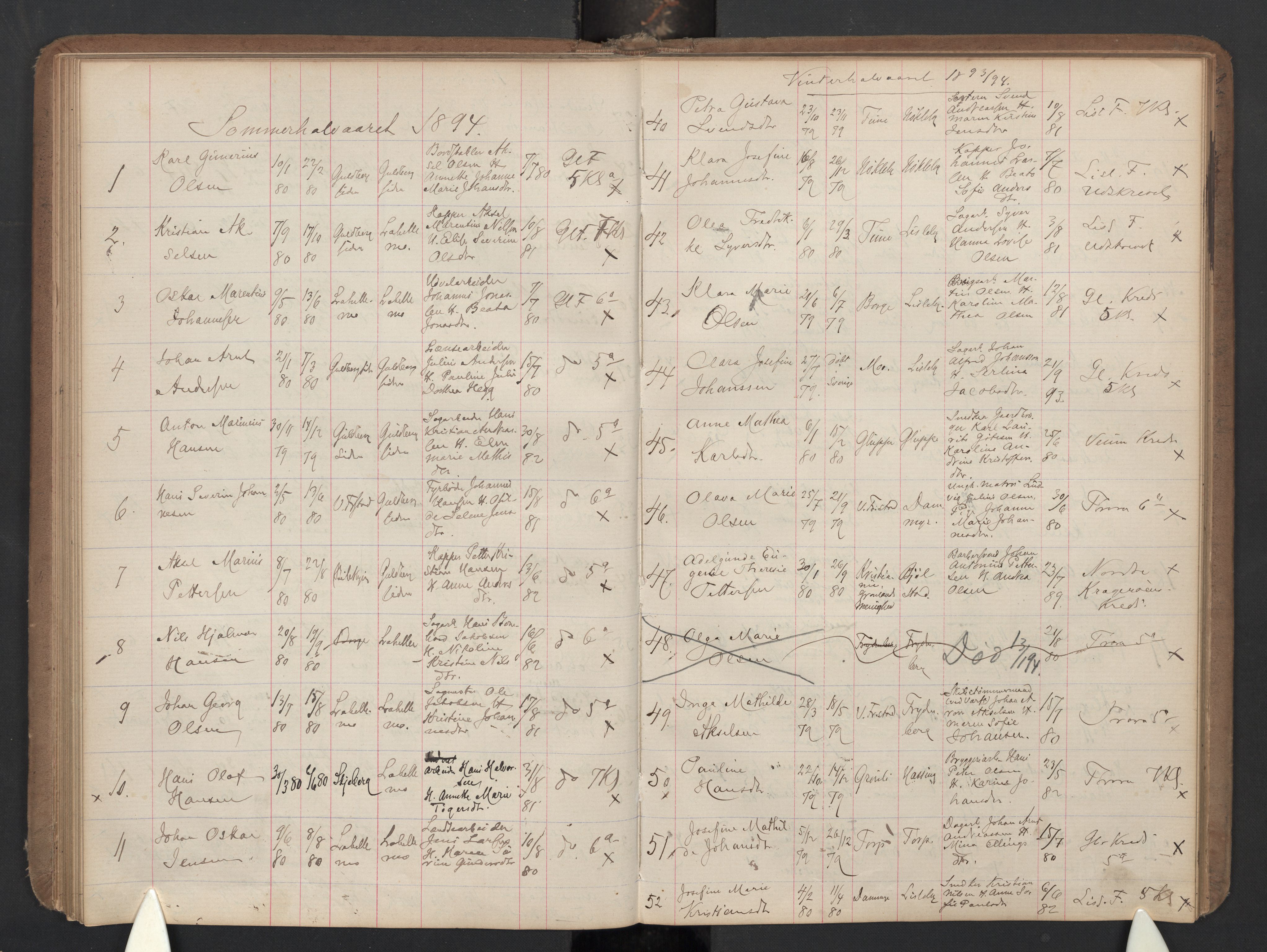 Glemmen prestekontor Kirkebøker, AV/SAO-A-10908/G/Ga/L0005a: Klokkerbok nr. 5A, 1885-1901